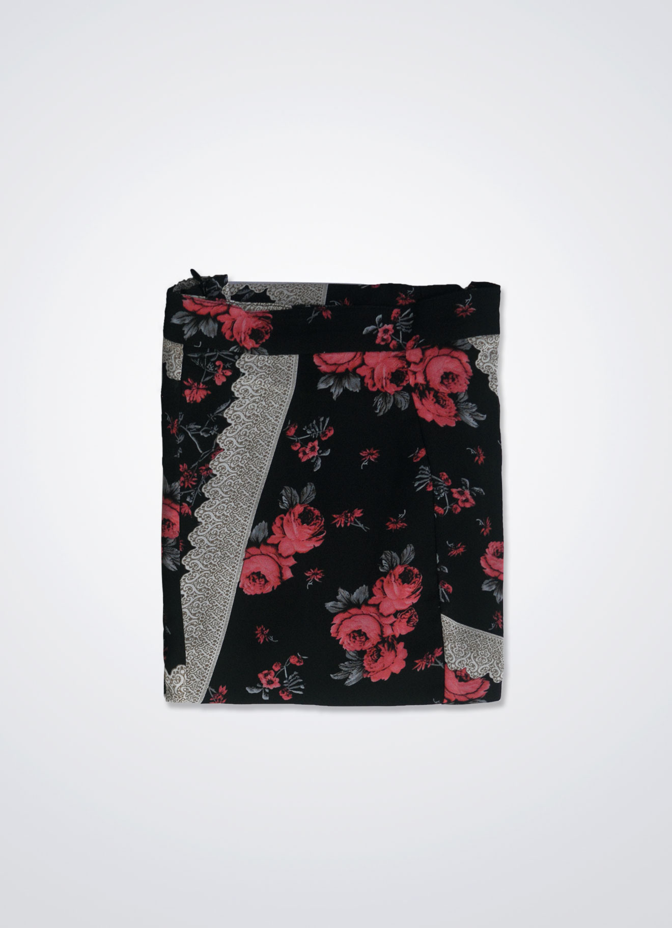 Jet-Black by Floral Printed Skirt