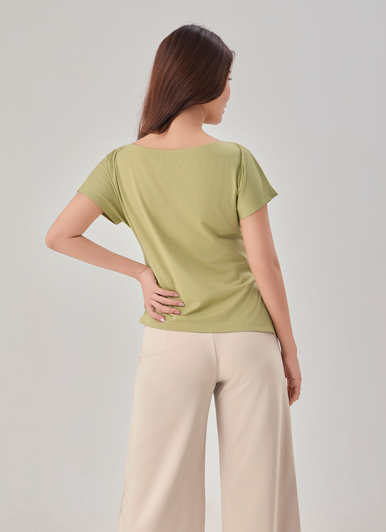 Leek-Green by Sleeve Top