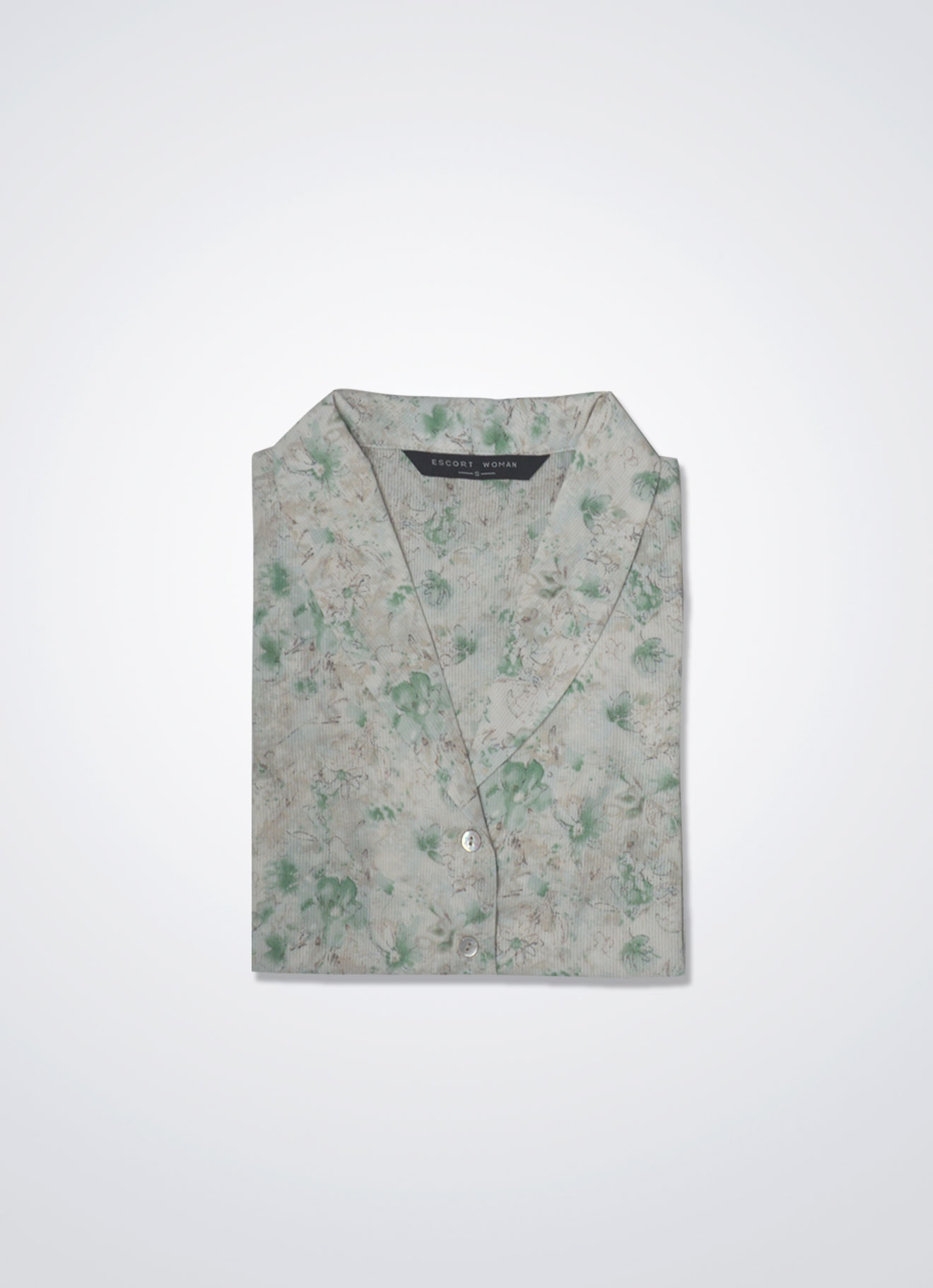 Light-Grass-Green by Floral Printed Blouse