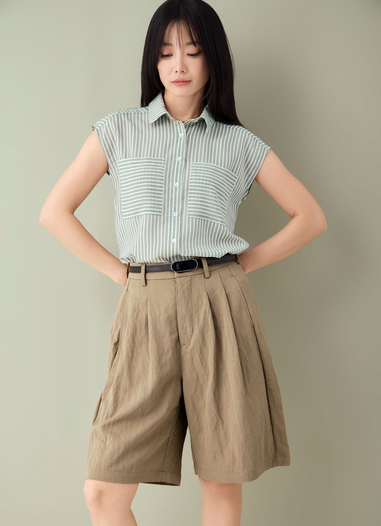 Lily-Pad by Sleeveless Striped Shirt