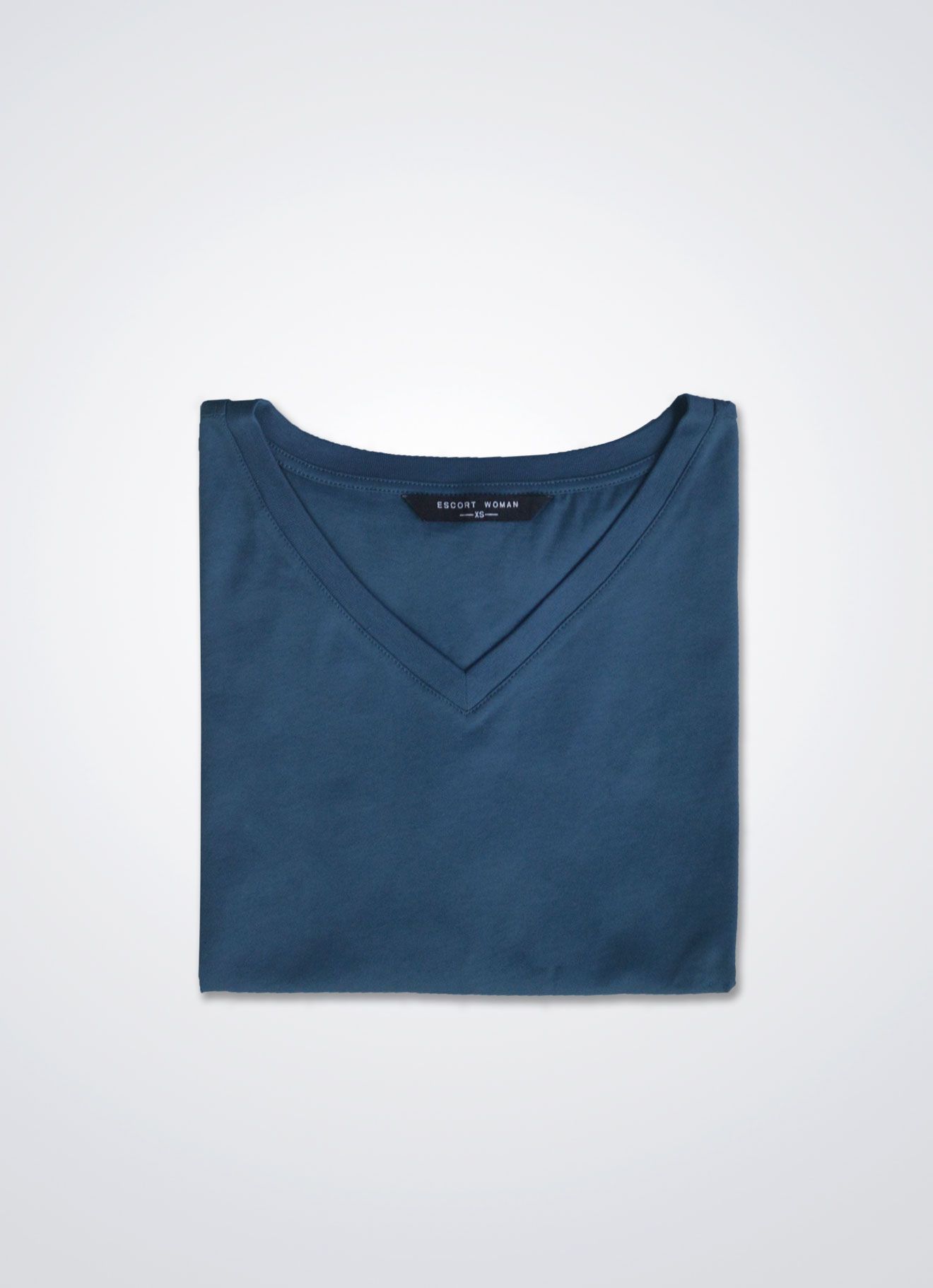 Mallard-Blue by V-Neck Blouse