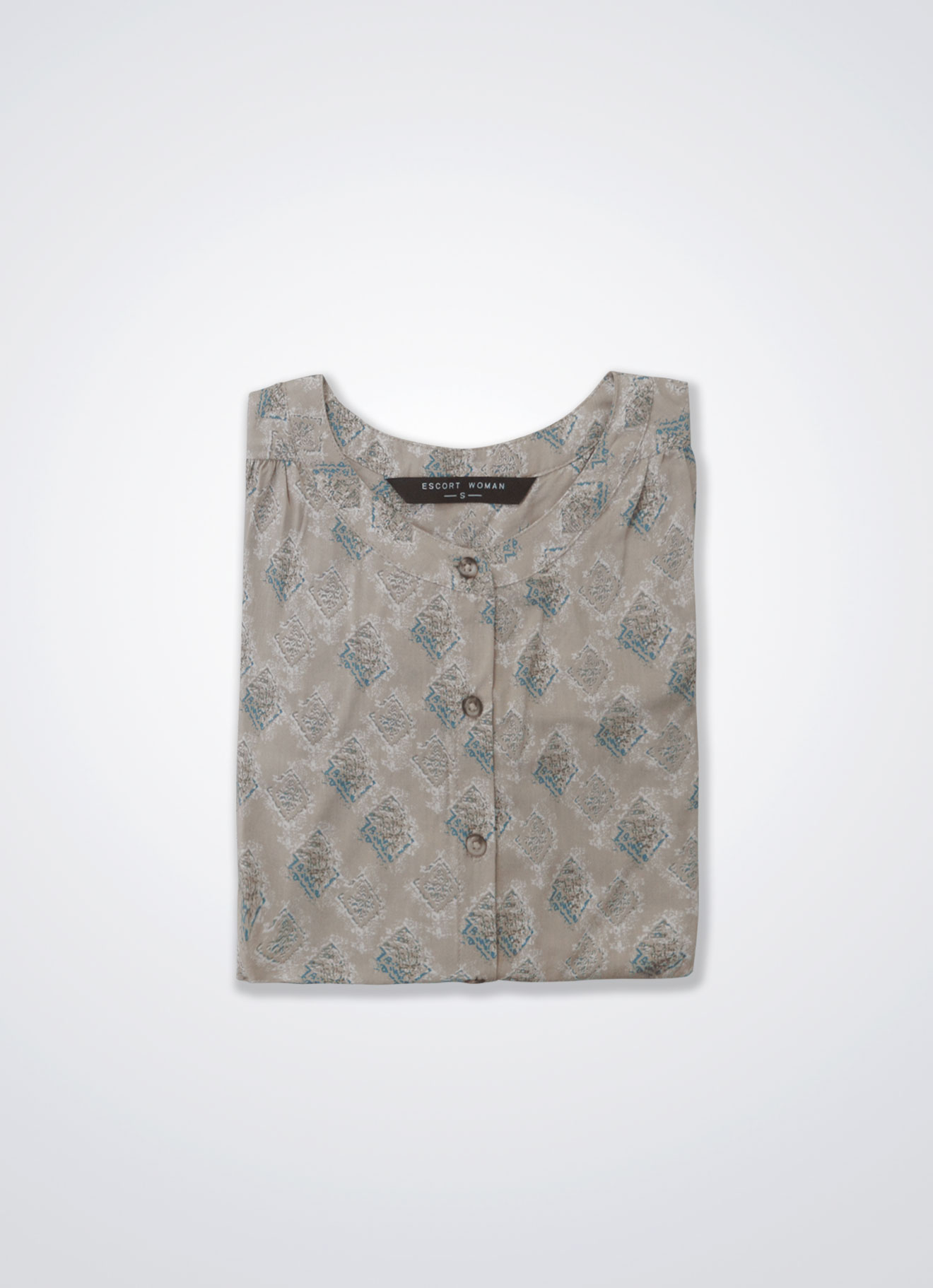 Mellow-Buff by Printed Blouse