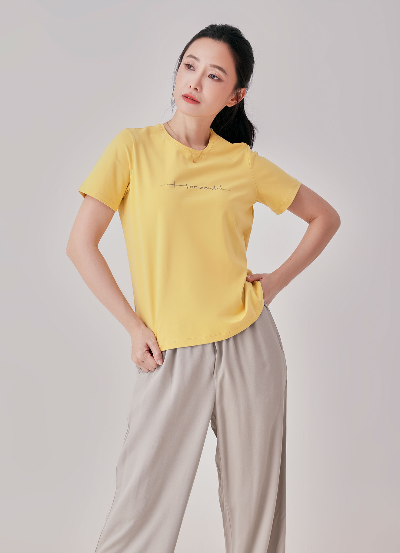 Misted-Yellow by Printed T-Shirt