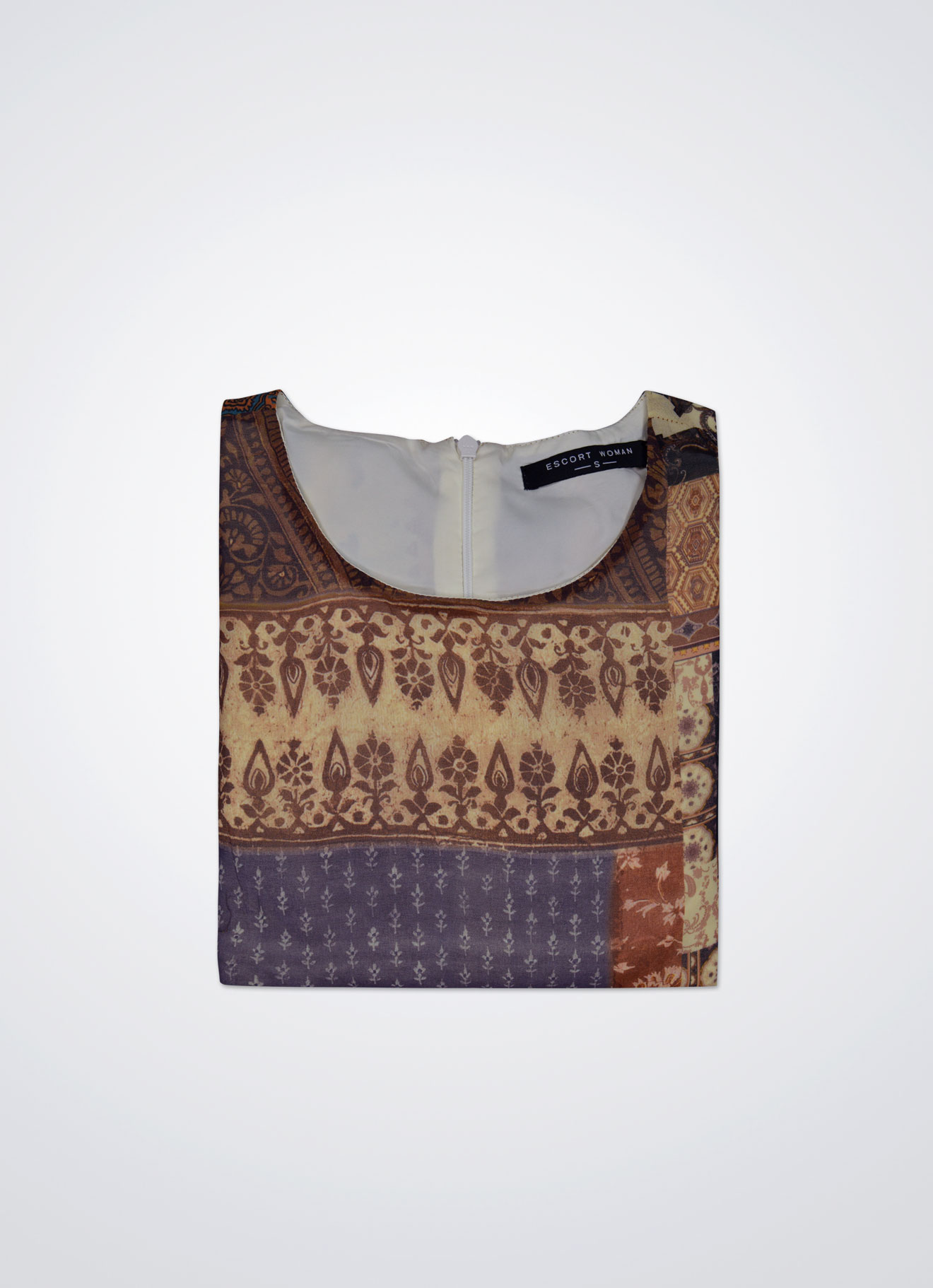 Mock-Orange by Round-Neck Dress
