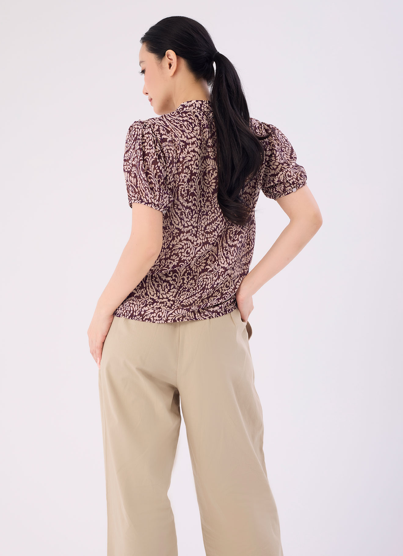 Monk's-Robe  by Printed Blouse