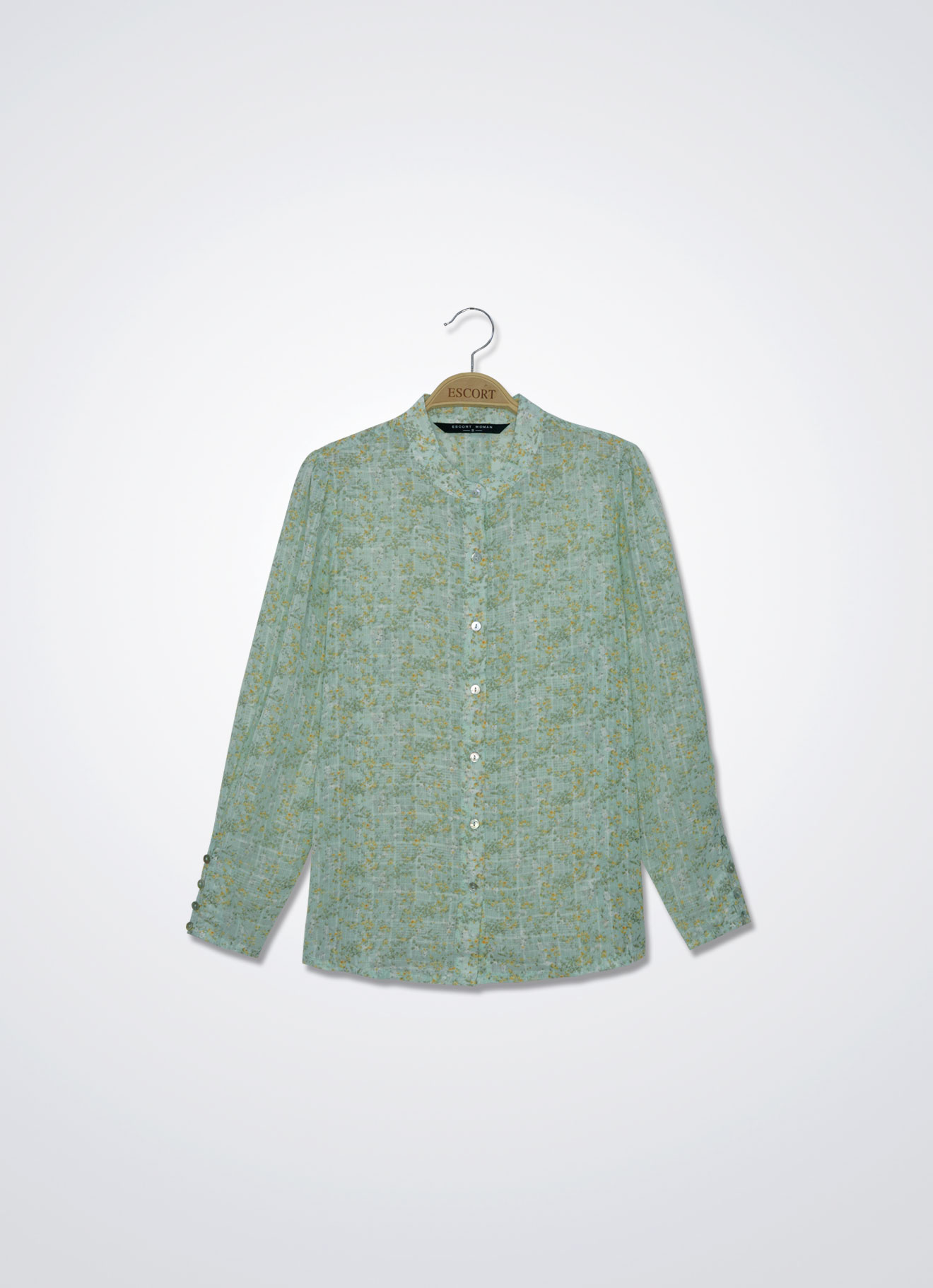 Moonlight-Jade by Long Sleeve Blouse