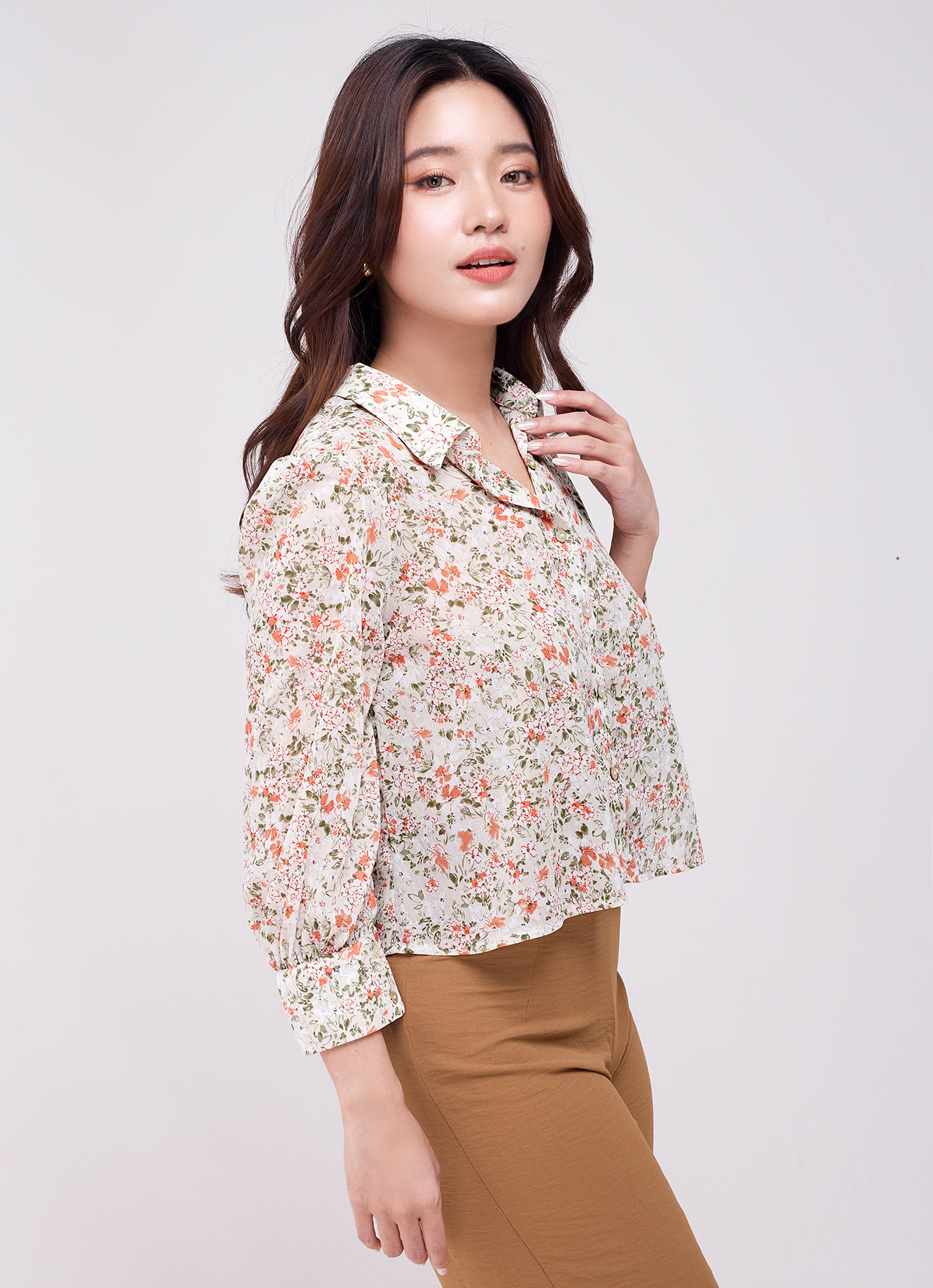 Shell-Coral by Printed Shirt