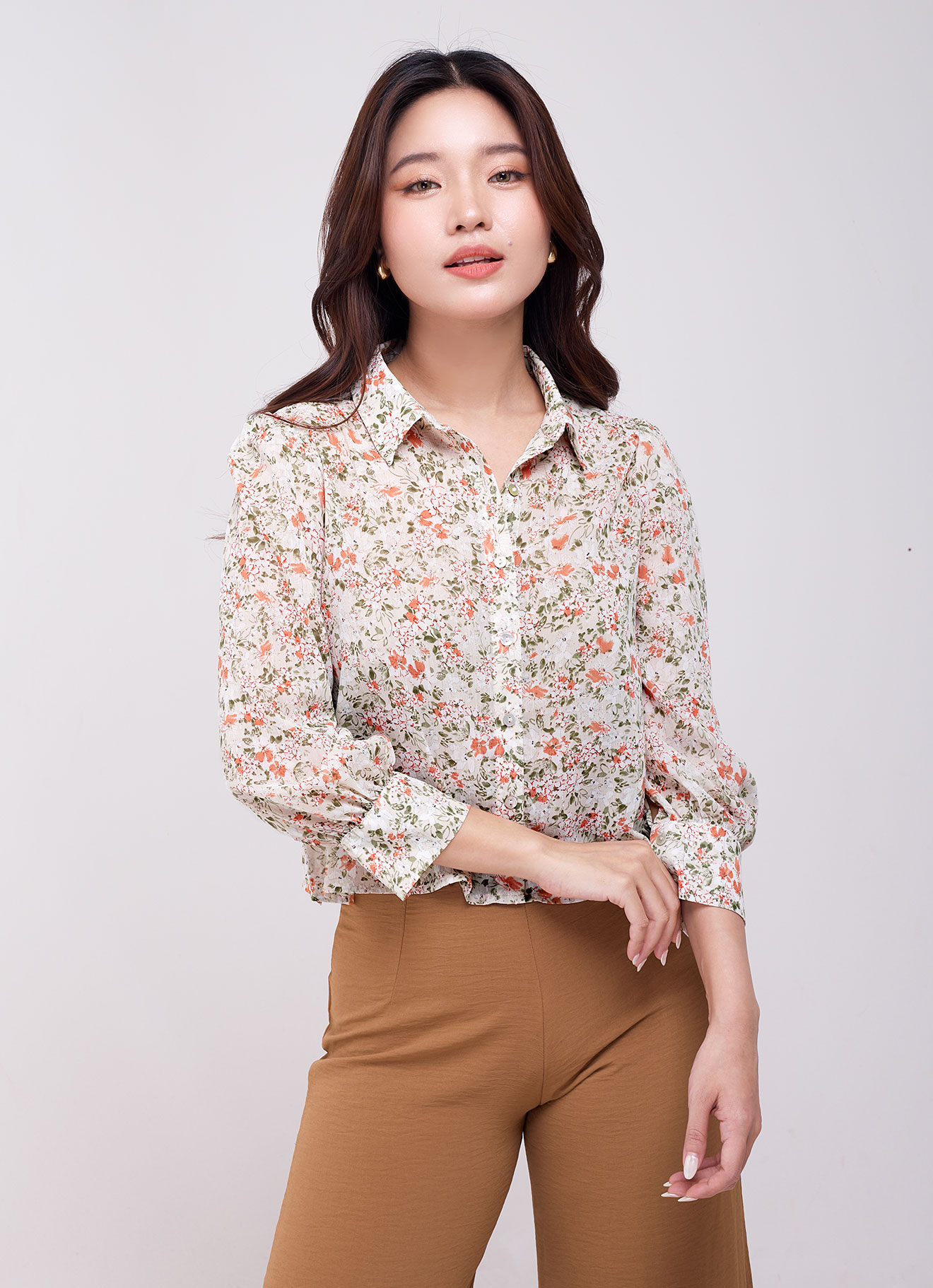 Shell-Coral by Printed Shirt