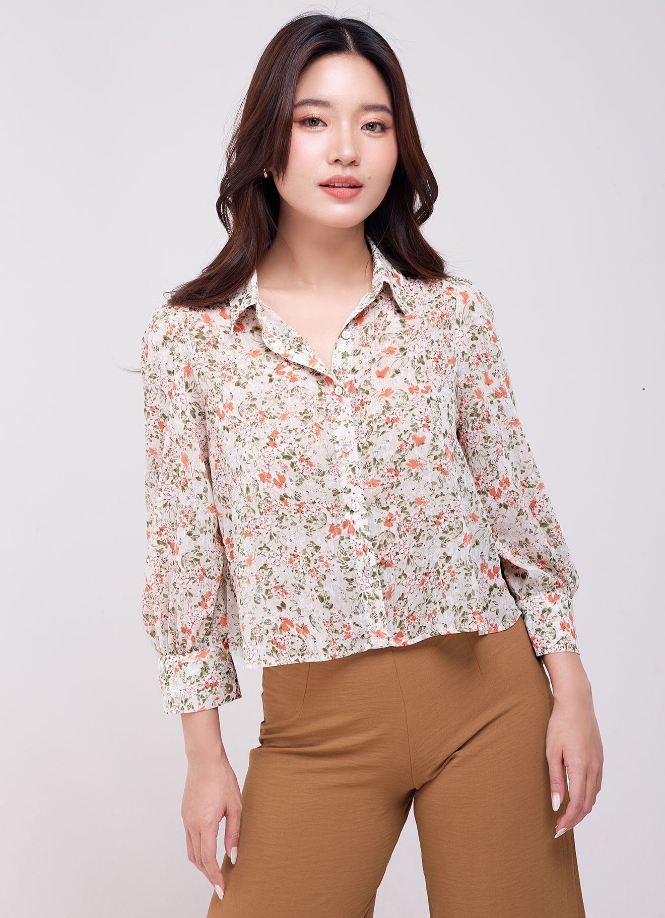 Shell-Coral by Printed Shirt