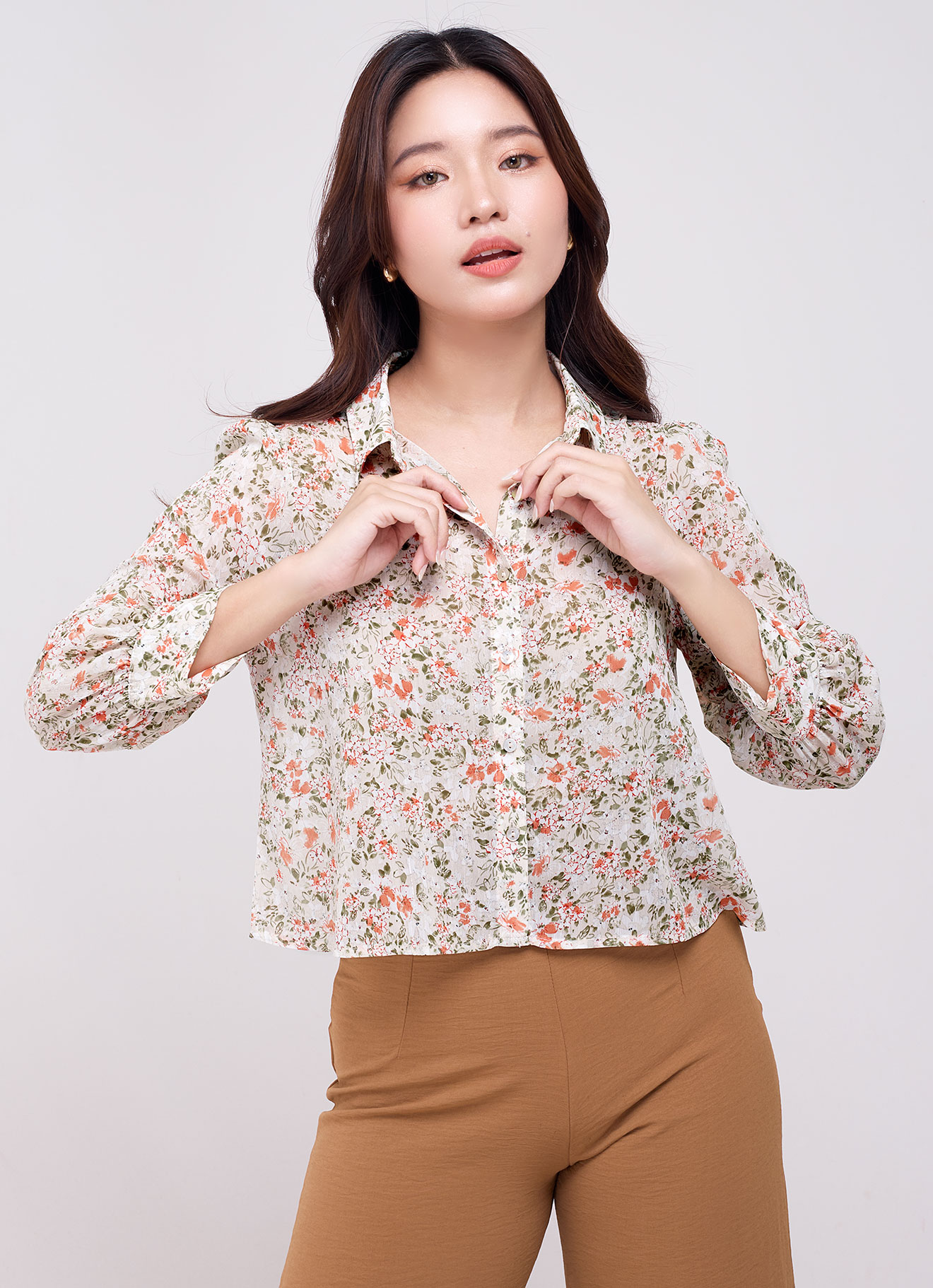 Shell-Coral by Printed Shirt