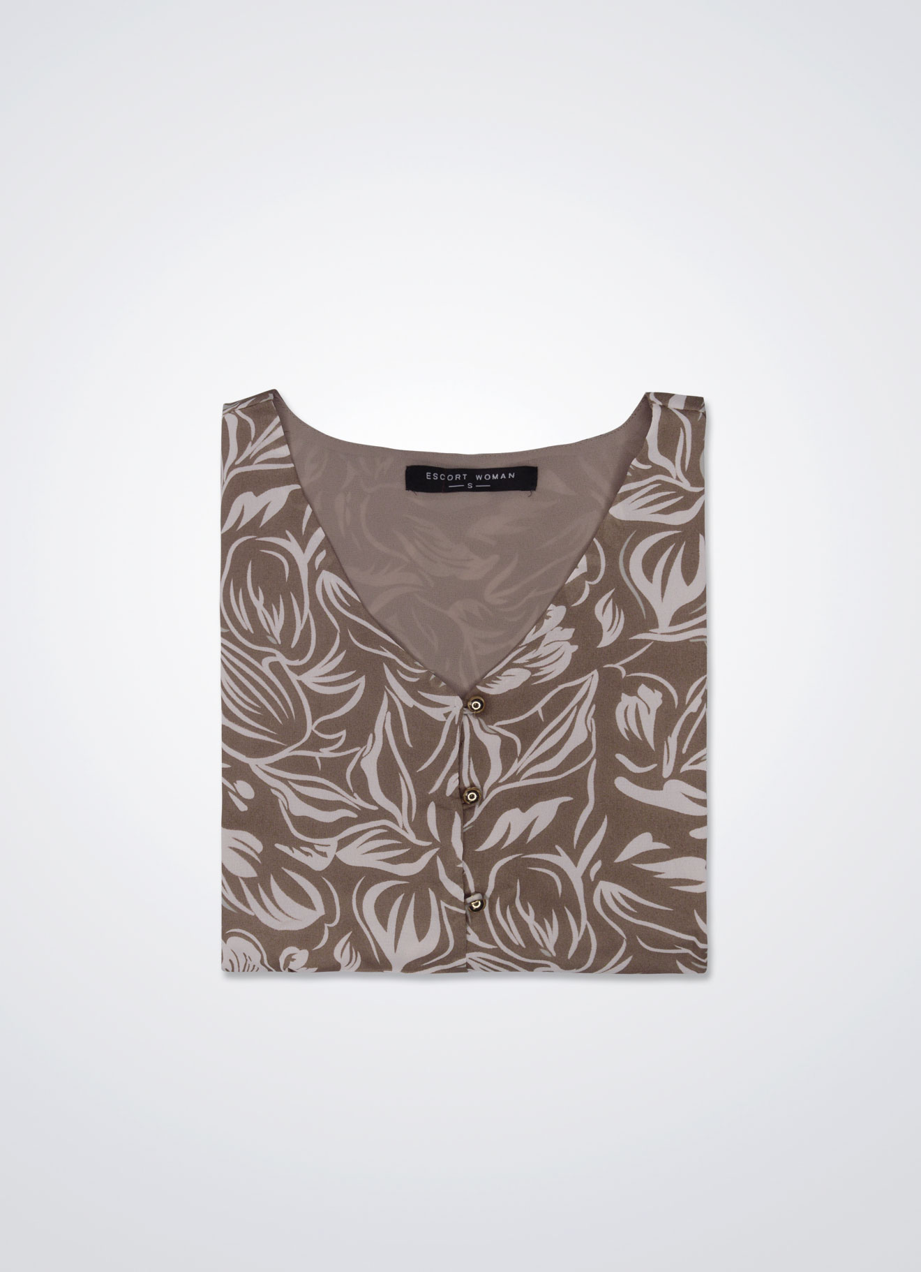 Natural by V-Neck Blouse