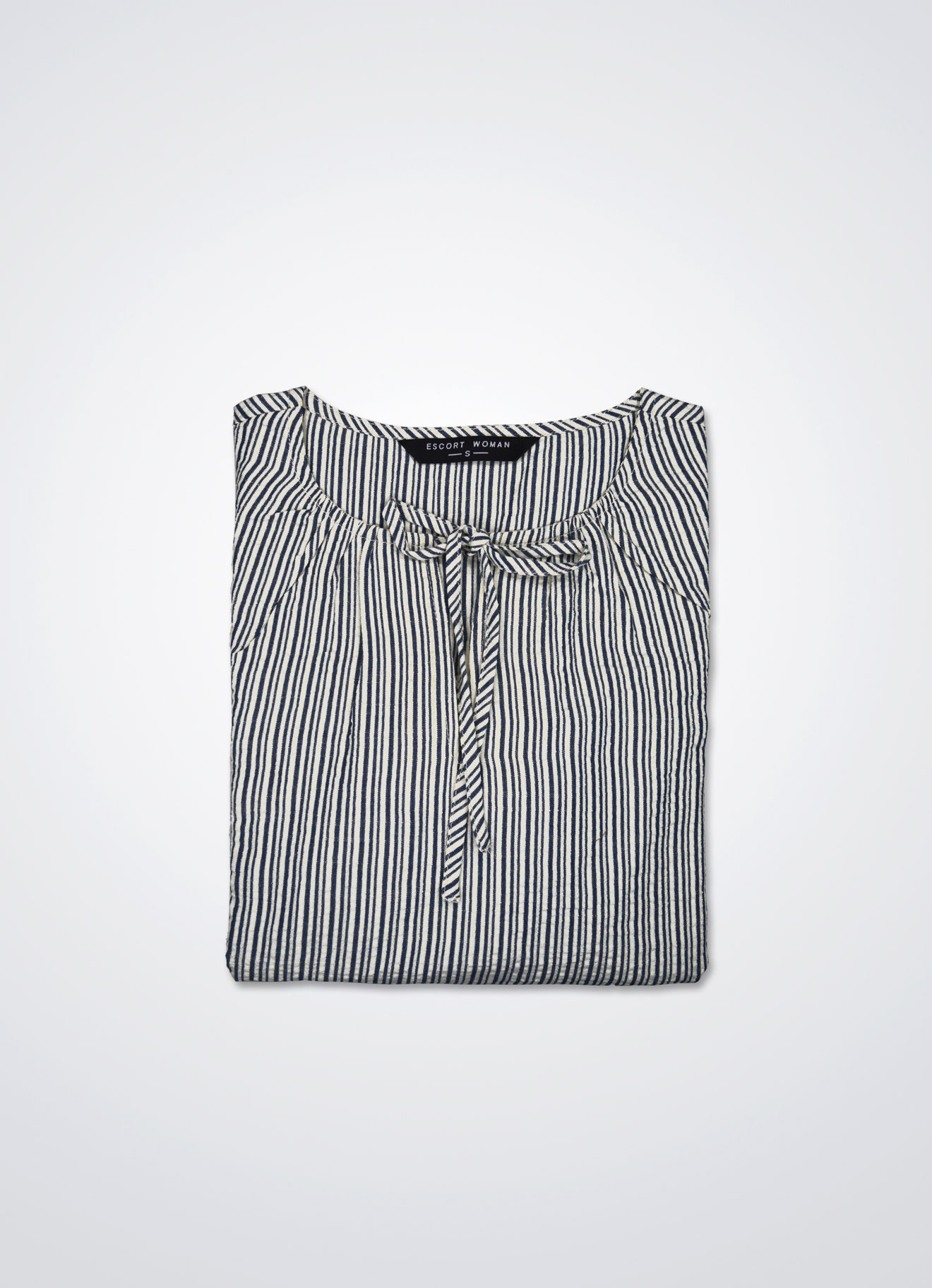 Ombre-Blue by Tie Neck Top