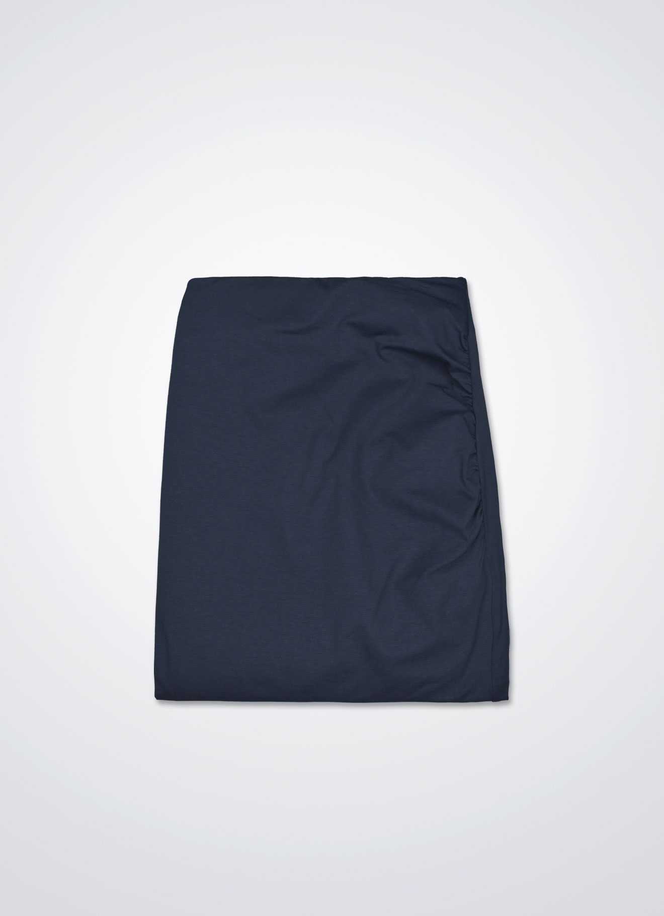 Ombre-Blue by Side-Slit Midi Skirt