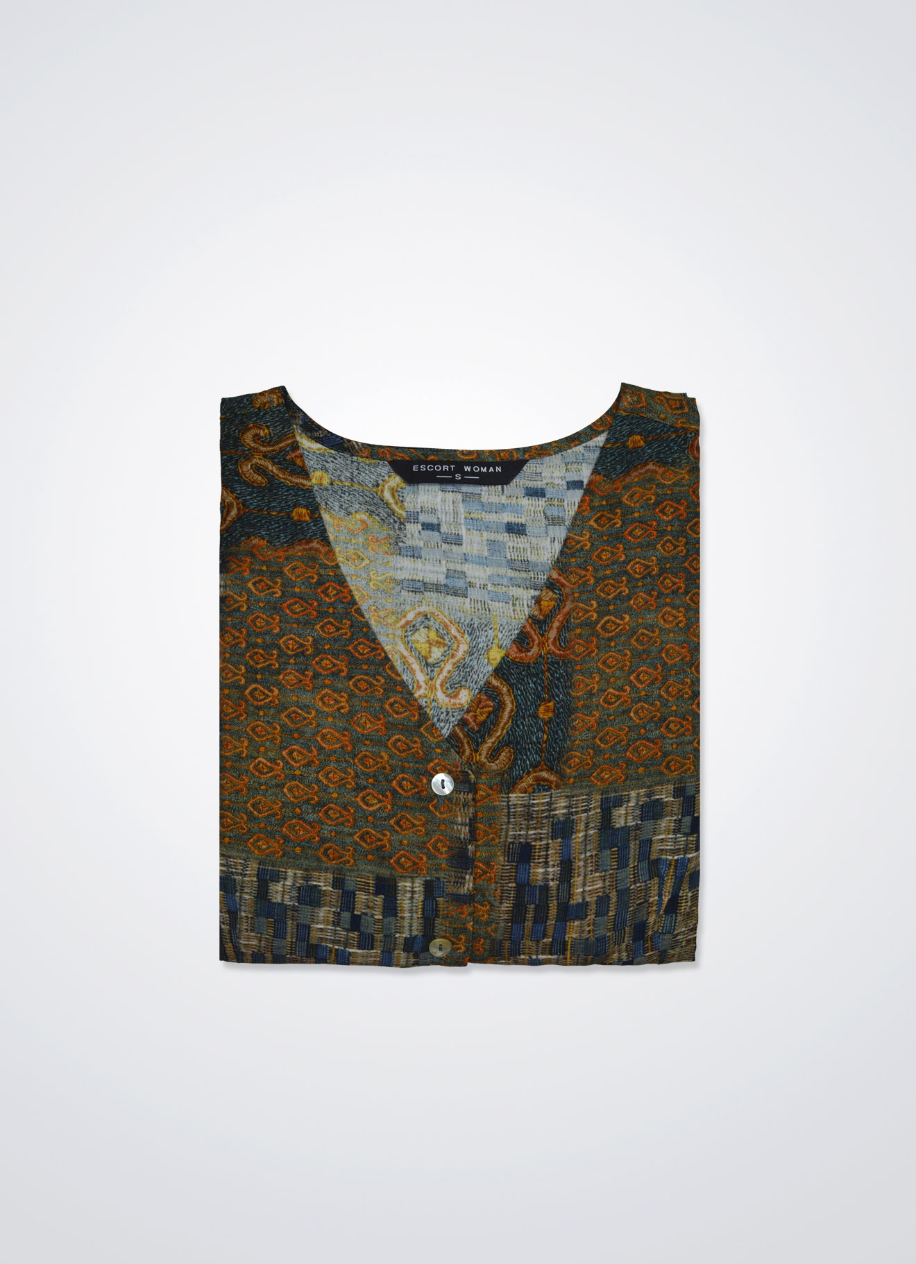 Orange-Ochre by Sleveless Dress