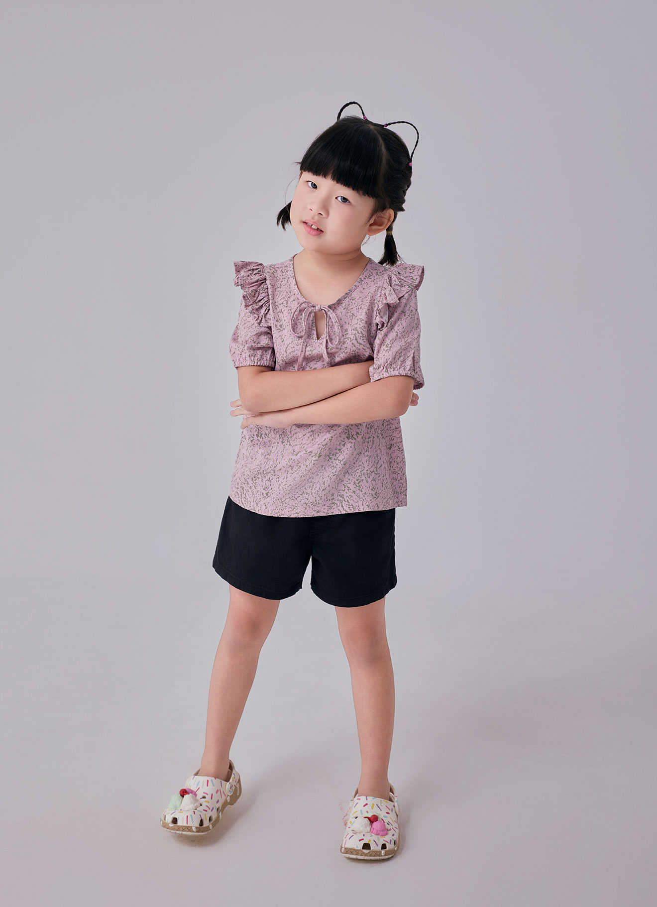 Orchid-Pink by Pleated Blouse