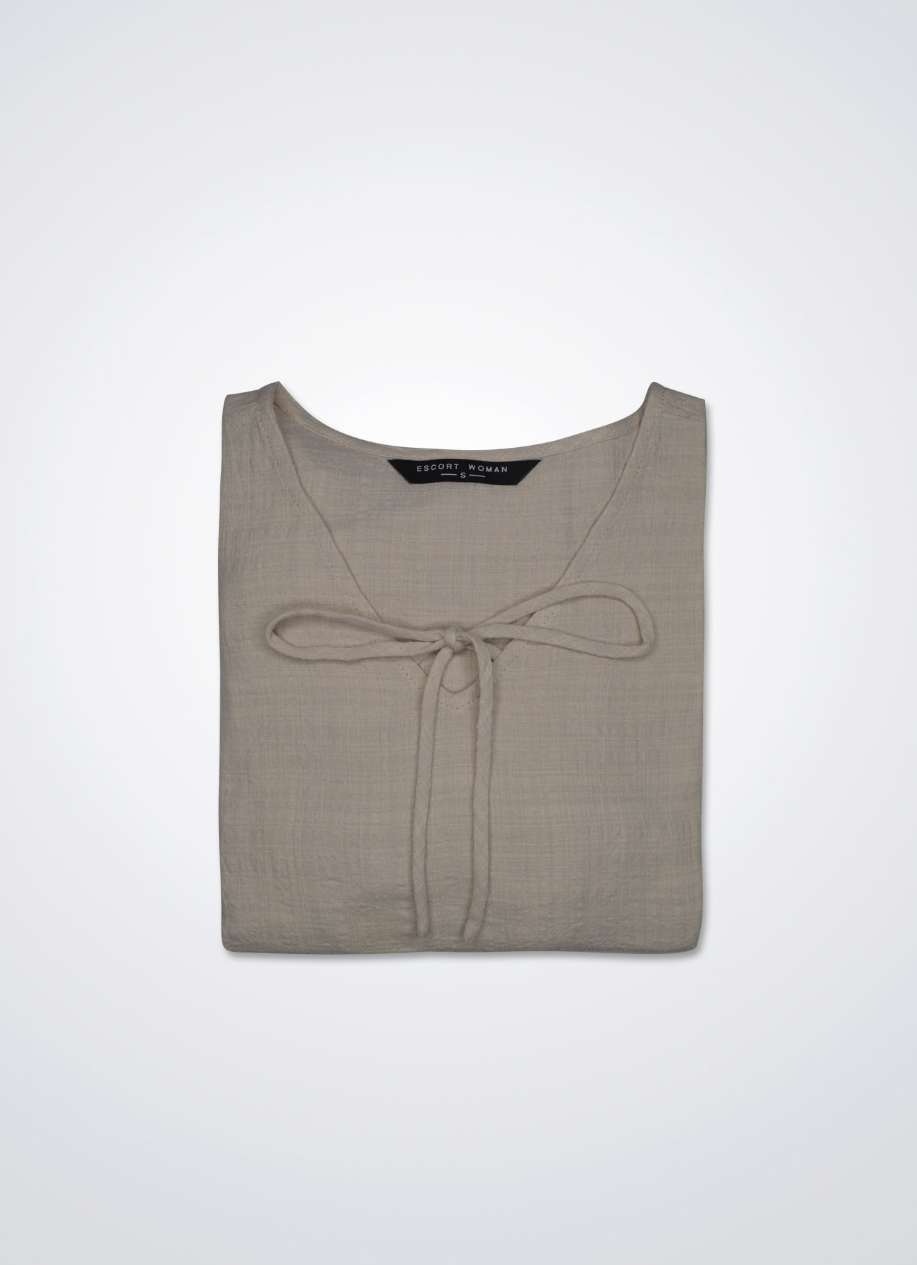 Oyster-Gray by Sleeve Blouse