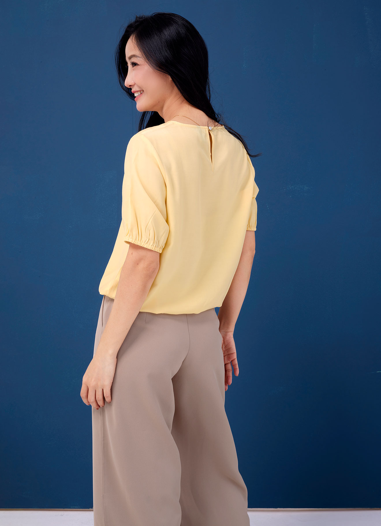 Pale-Banana by Sleeve Blouse