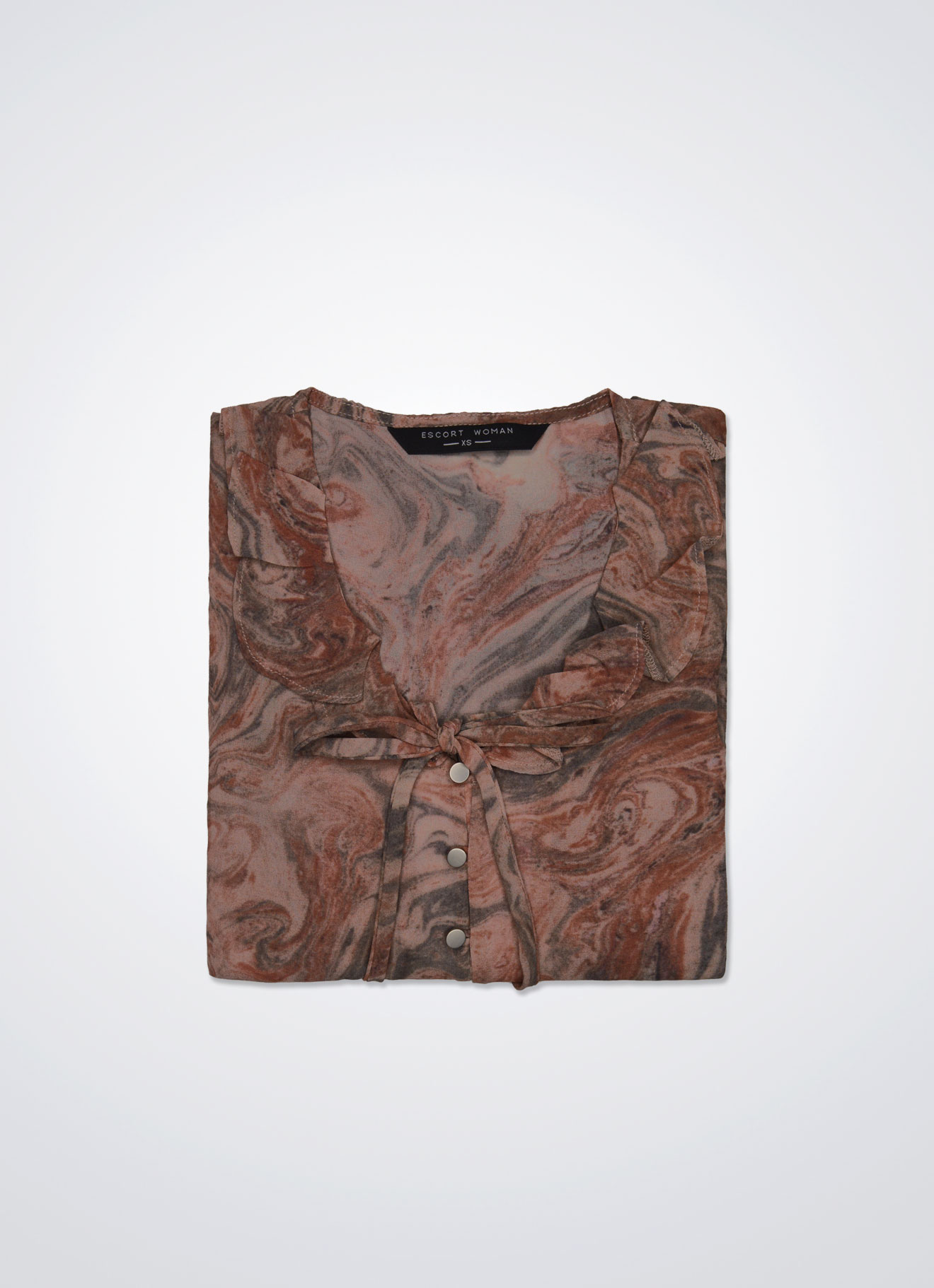 Peachskin by Pleated Blouse