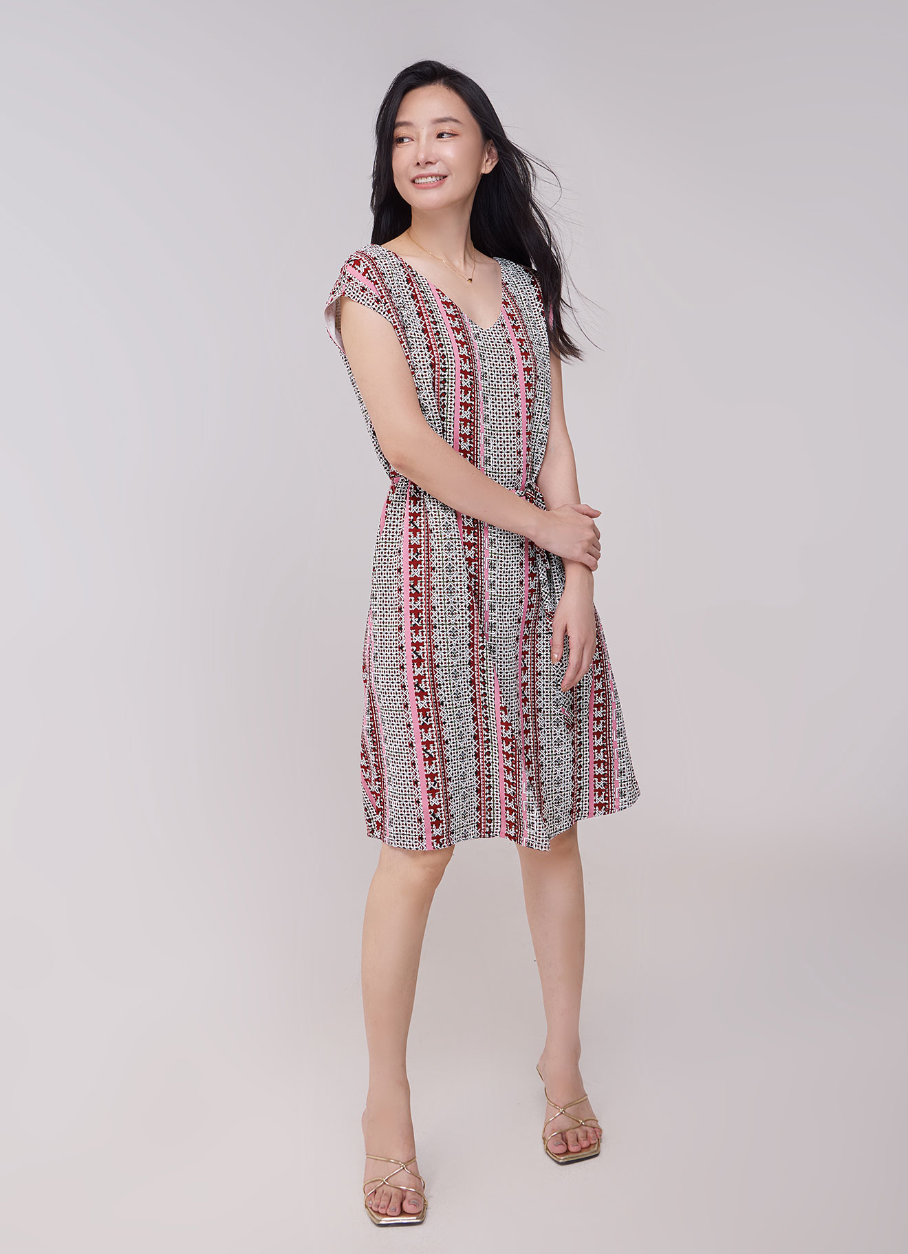 Peony by V-Neck Dress