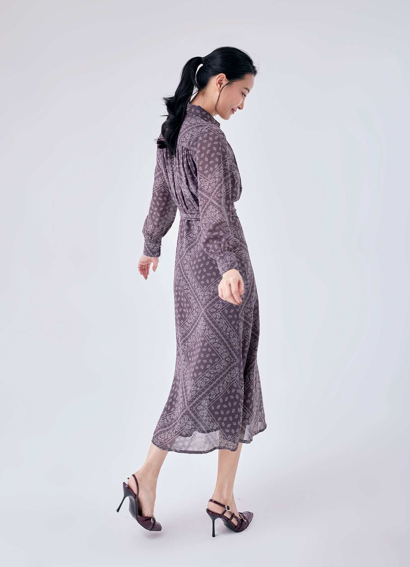 Peppercorn by Shirt Collar Dress with Belt