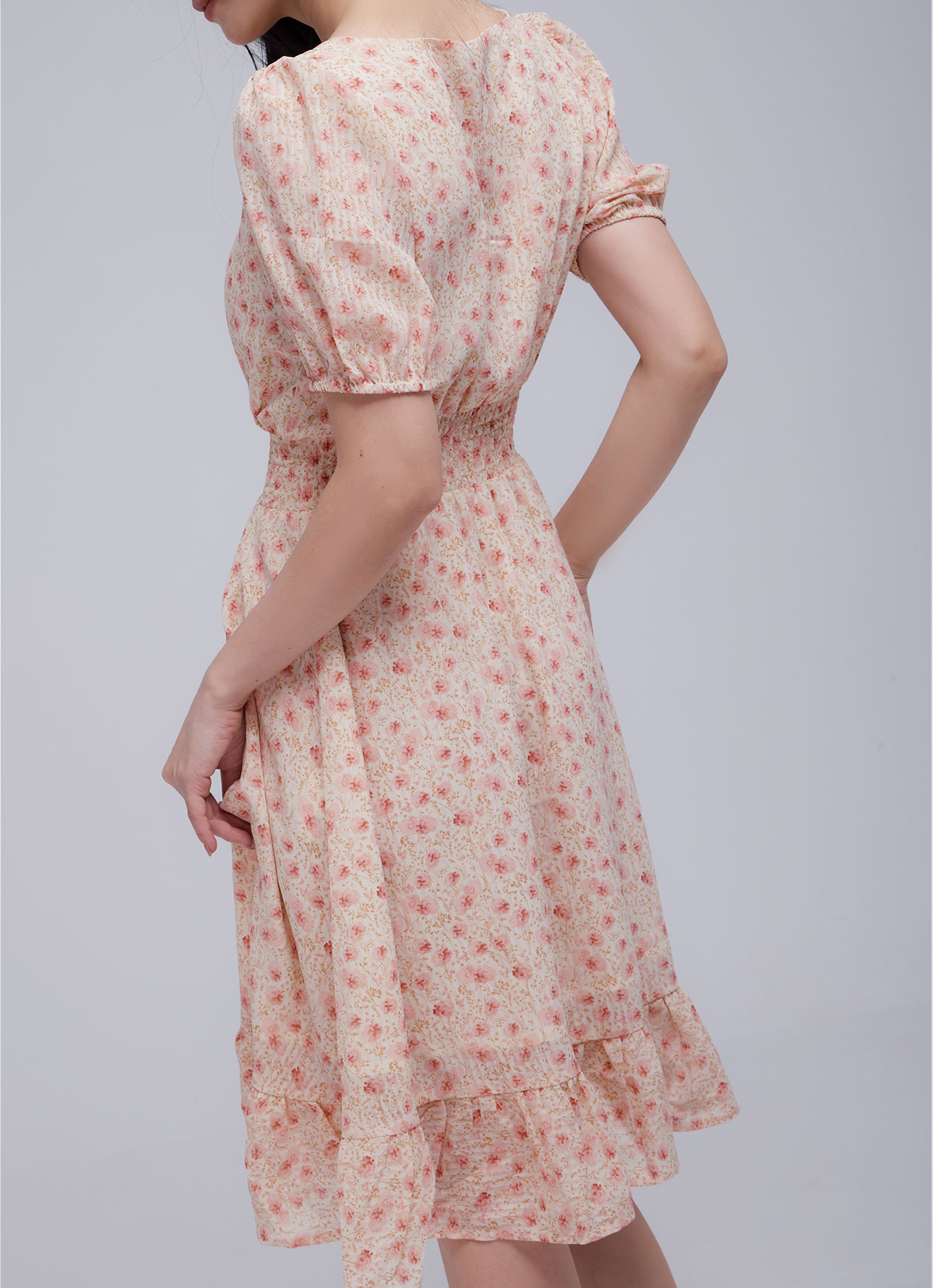 Powder-Pink  by Midi Dress