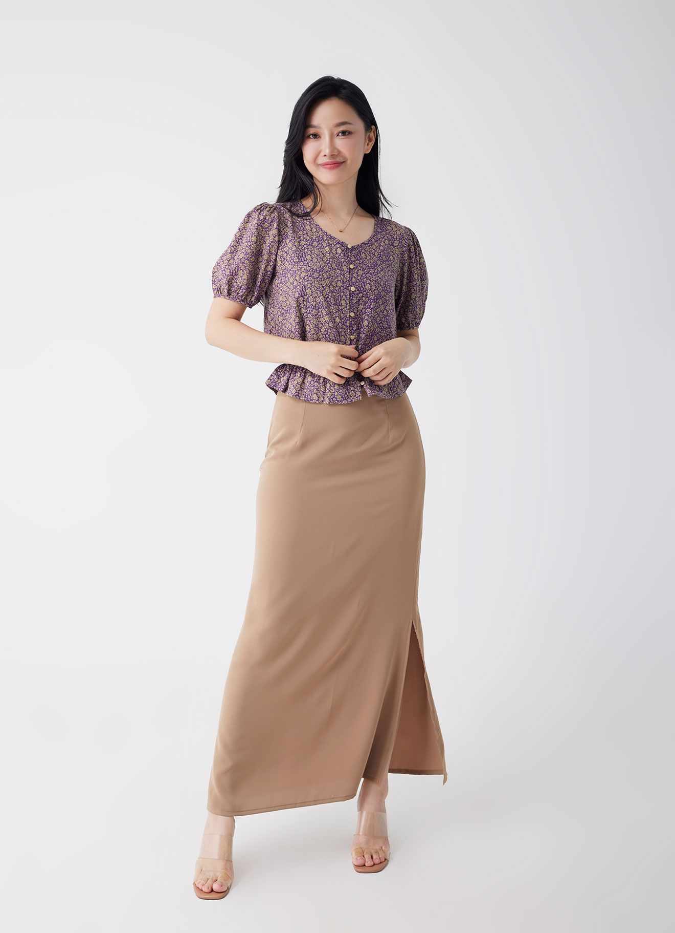 Purple-Reign  by Sleeve Blouse