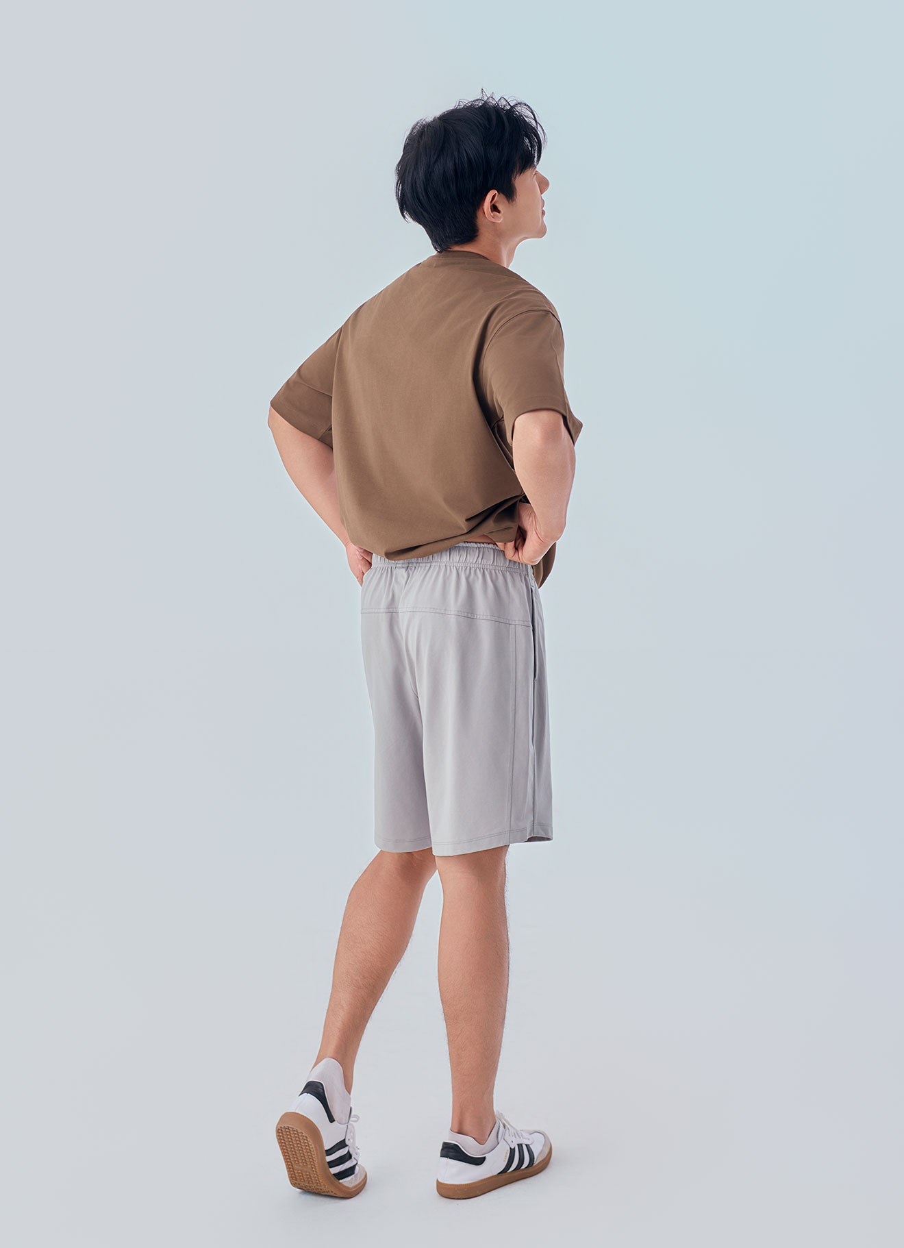 Pussywillow-Gray by Men’s Casual Elastic Waist Pants