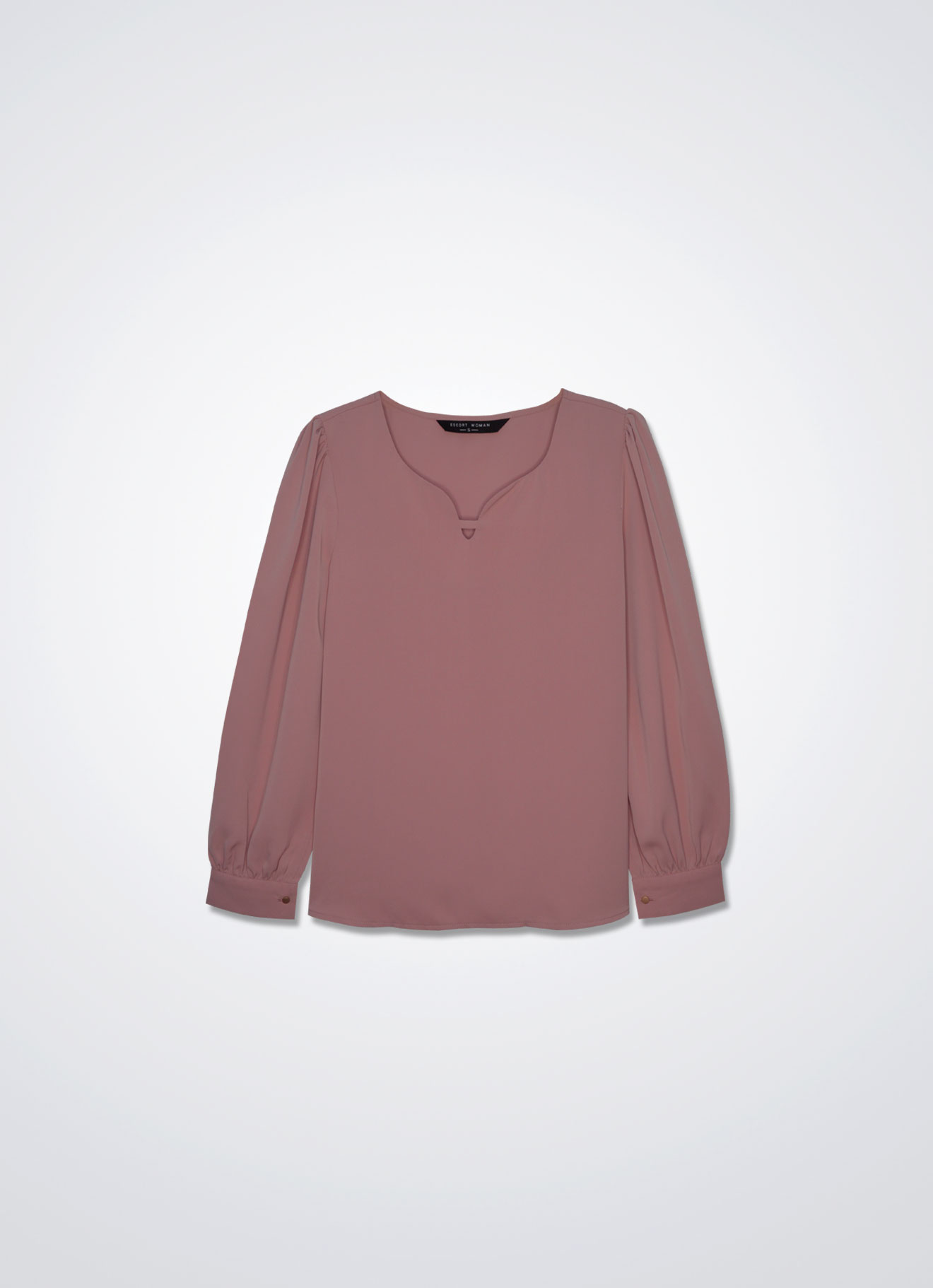 Rose-Tan by Long Sleeve Blouse