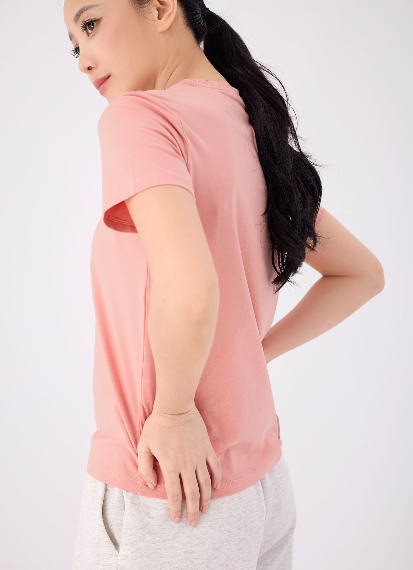 Salmon by Printed Top