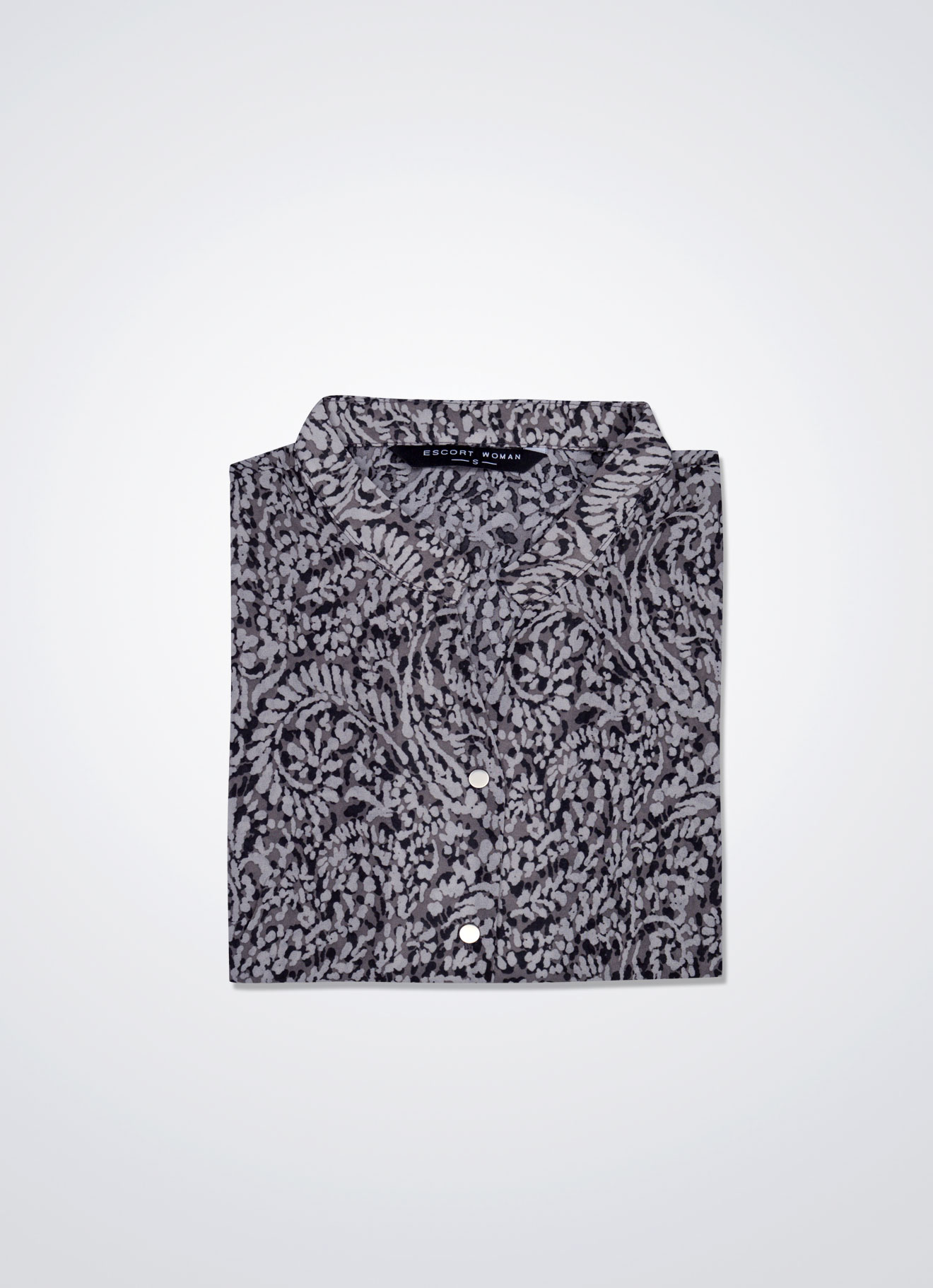 Silver-Cloud by Printed Blouse