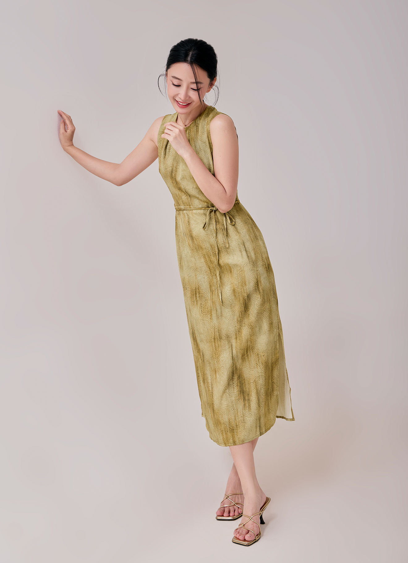 Silver-Fern  by Sleeveless Dress