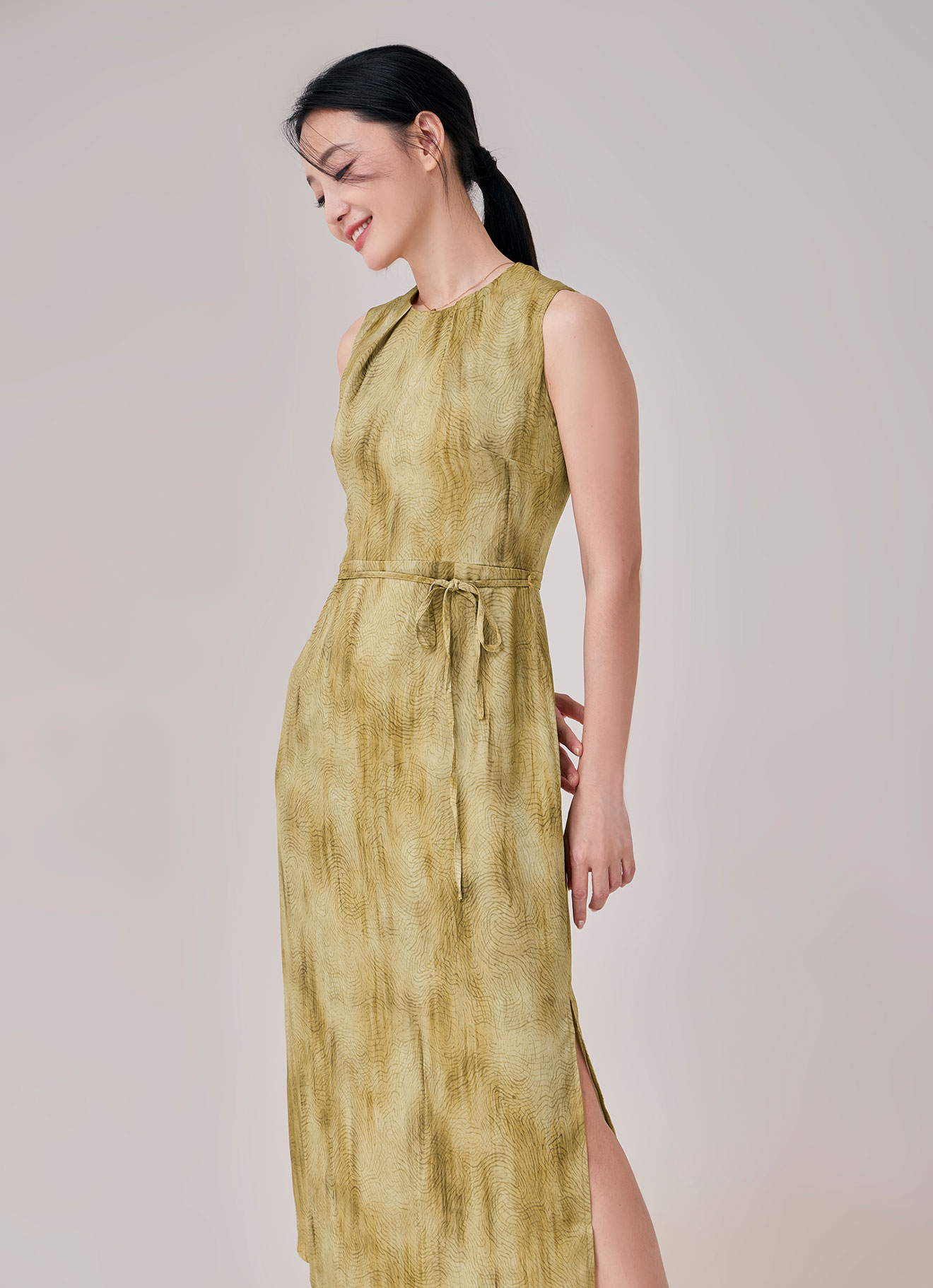 Silver-Fern  by Sleeveless Dress