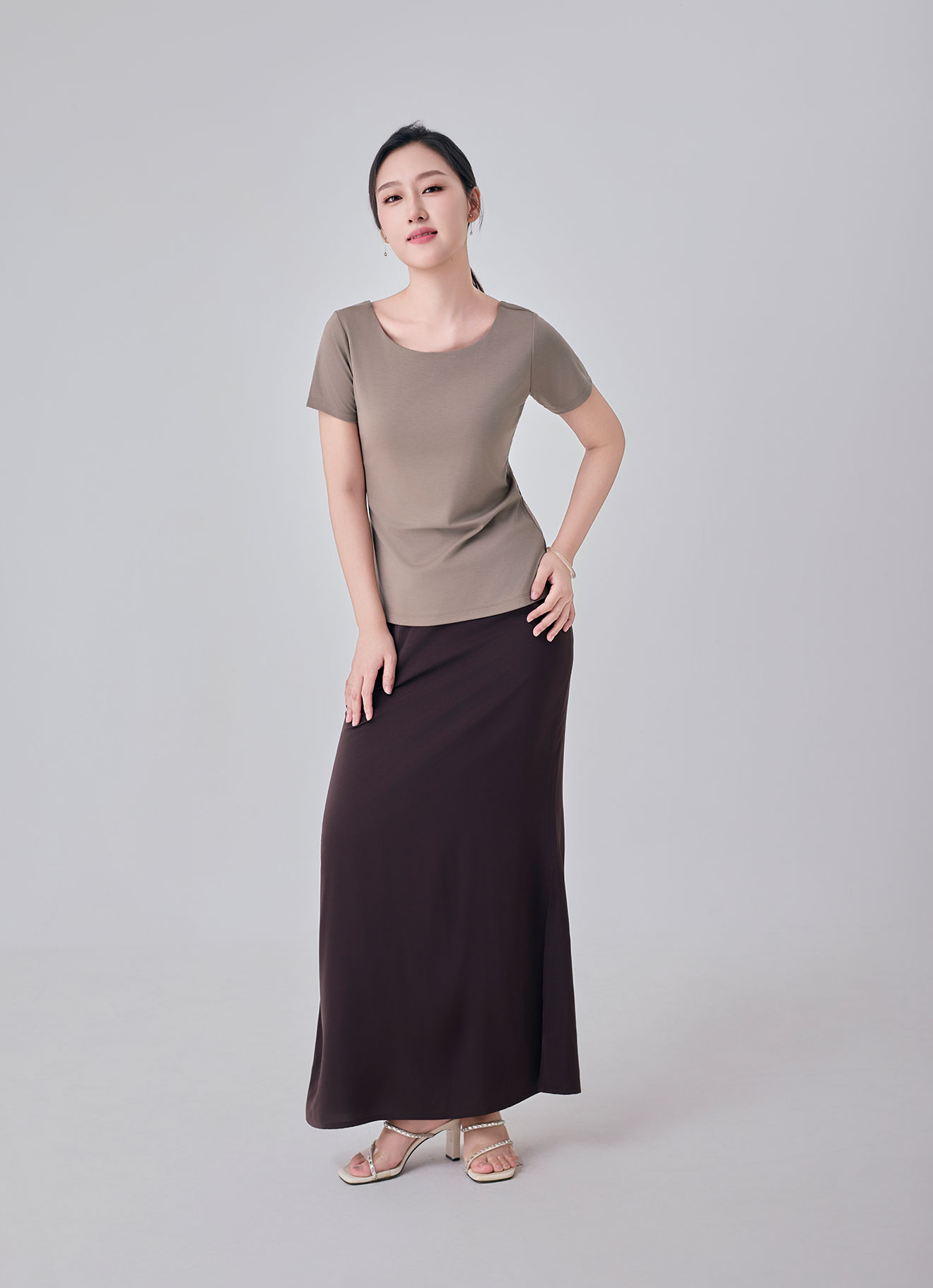 Silver-Mink by Sleeve Top