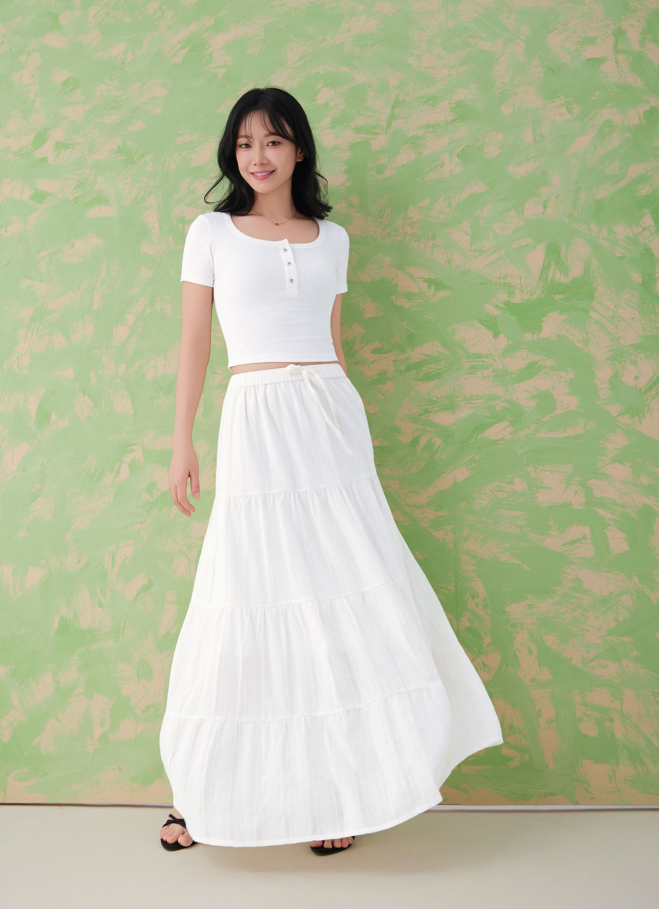 Snow-White  by Maxi Skirt