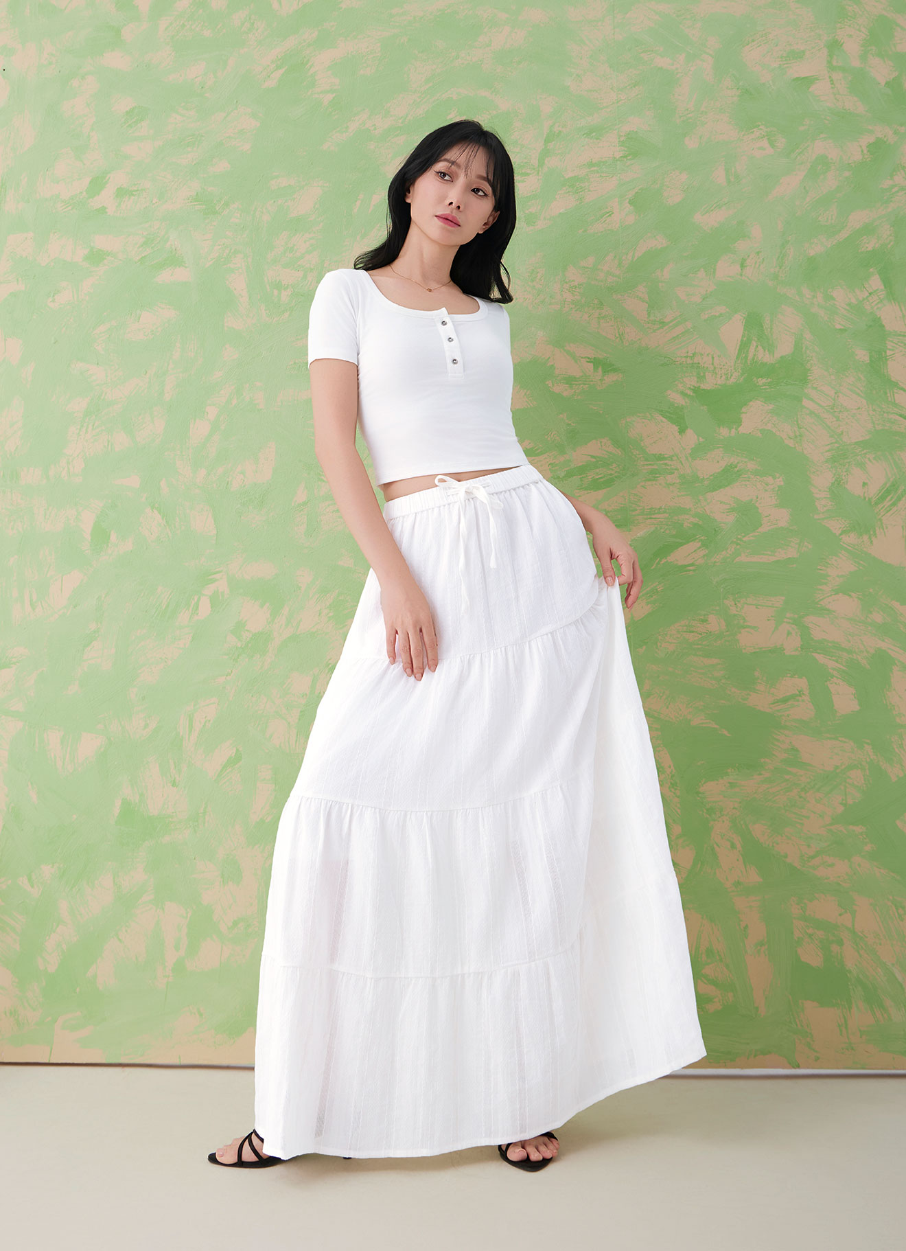 Snow-White  by Maxi Skirt