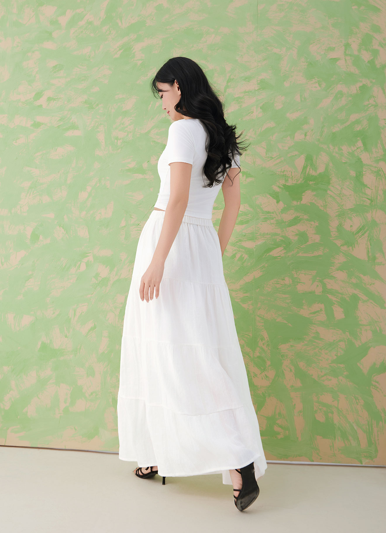 Snow-White  by Maxi Skirt