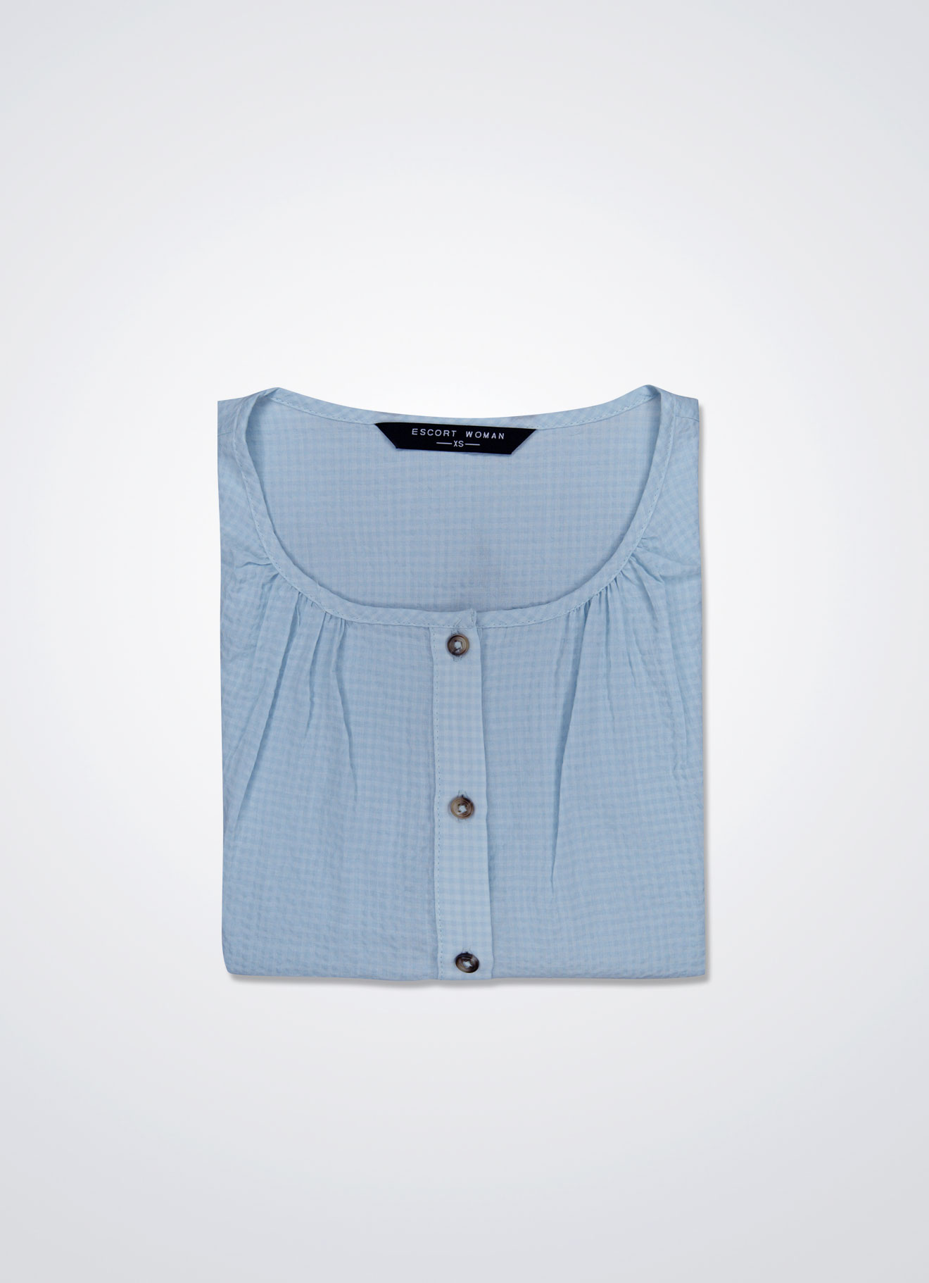 Spa-Blue by Sleeve Blouse