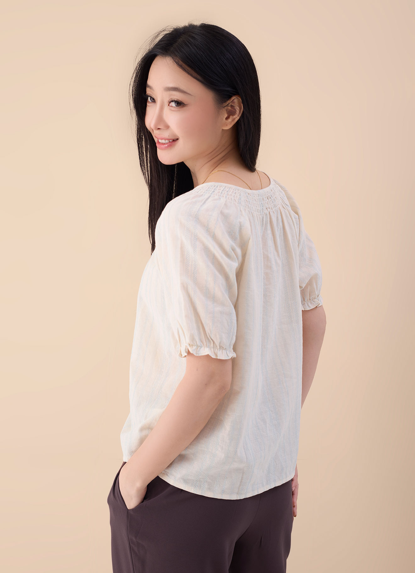 Starlight-Blue by Sleeve Blouse
