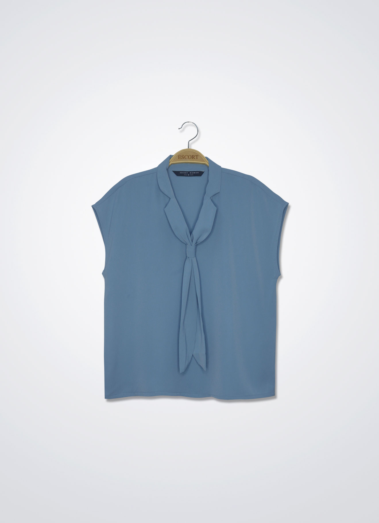 Stone-Blue by Sleeve Top