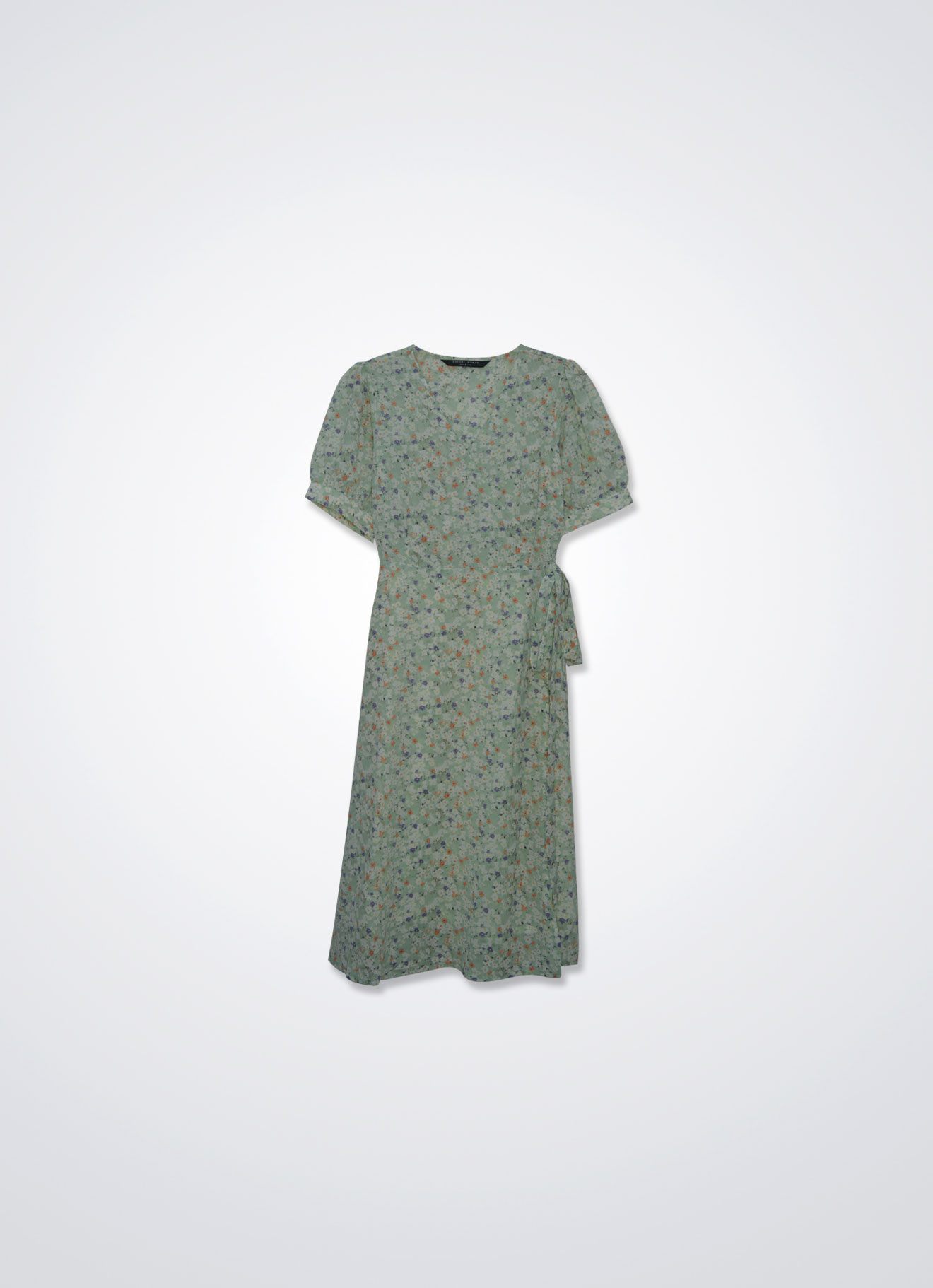 Subtle-Green by Floral Printed Dress