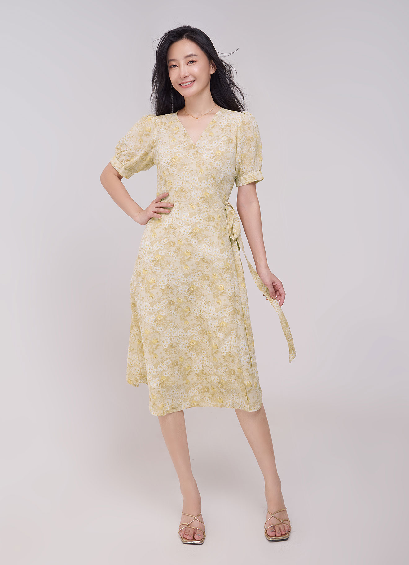 Taos-Taupe by Floral Printed Dress