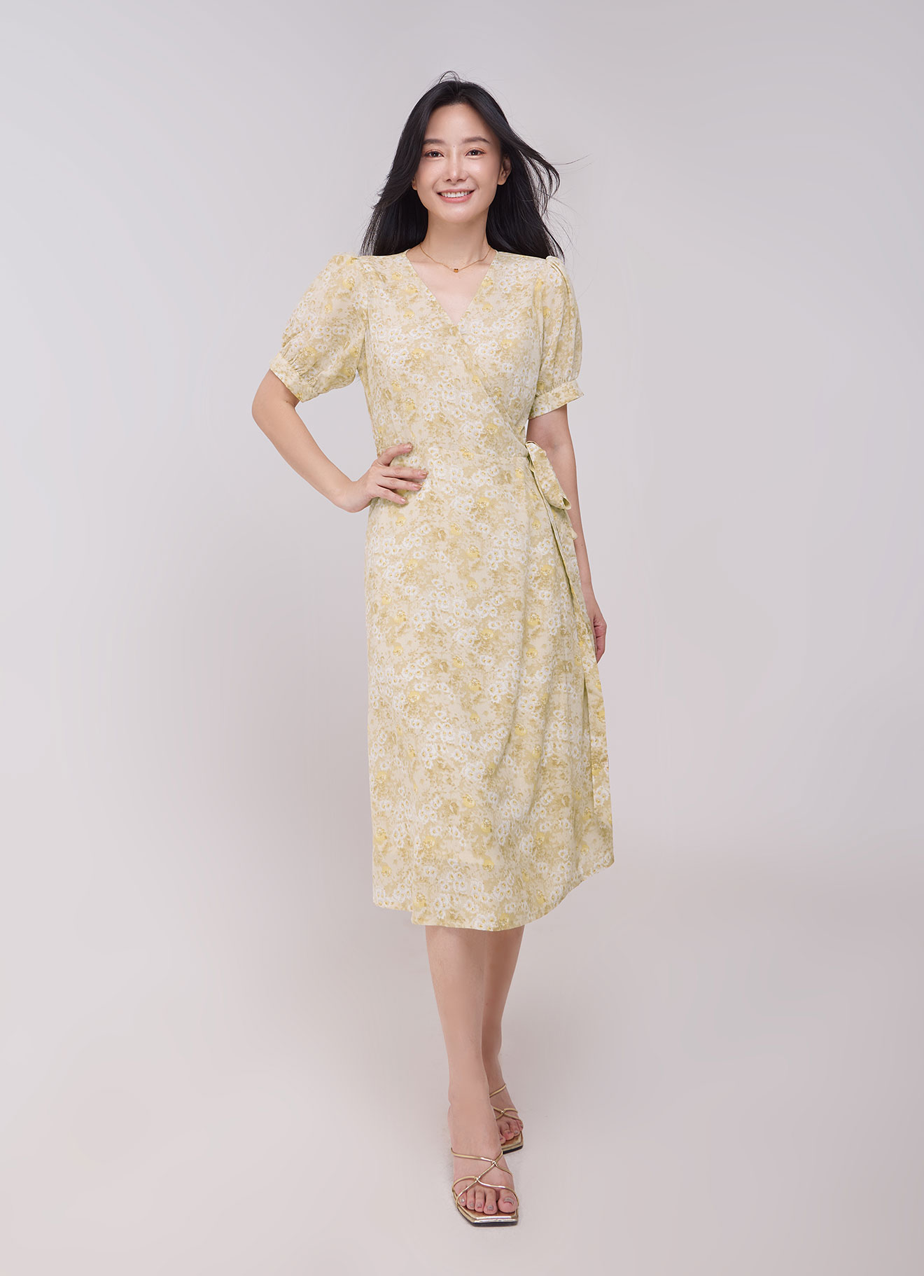 Taos-Taupe by Floral Printed Dress