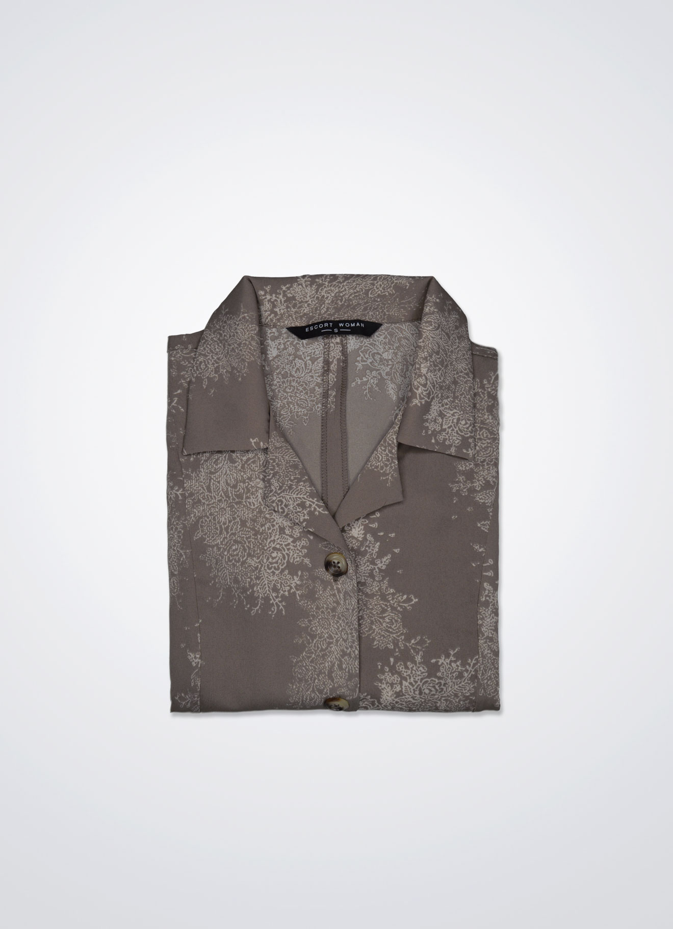 Taupe-Gray by Printed Dress
