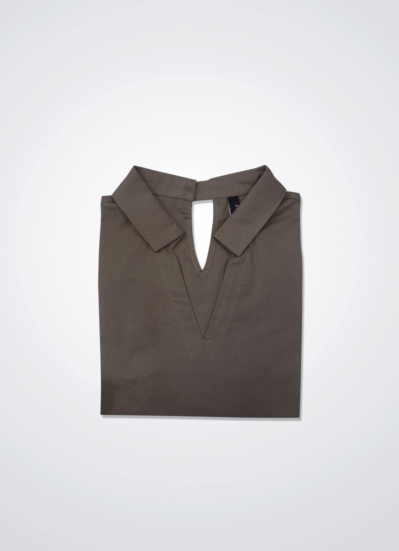 Taupe-Gray by Sleeve Blouse