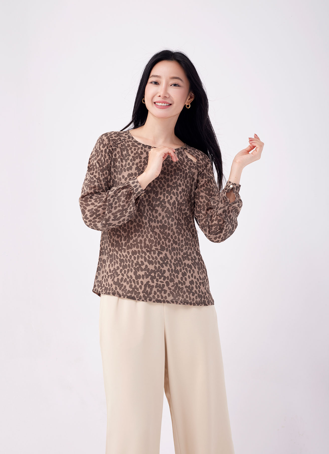 Tawny-Birch by Long Sleeve Blouse