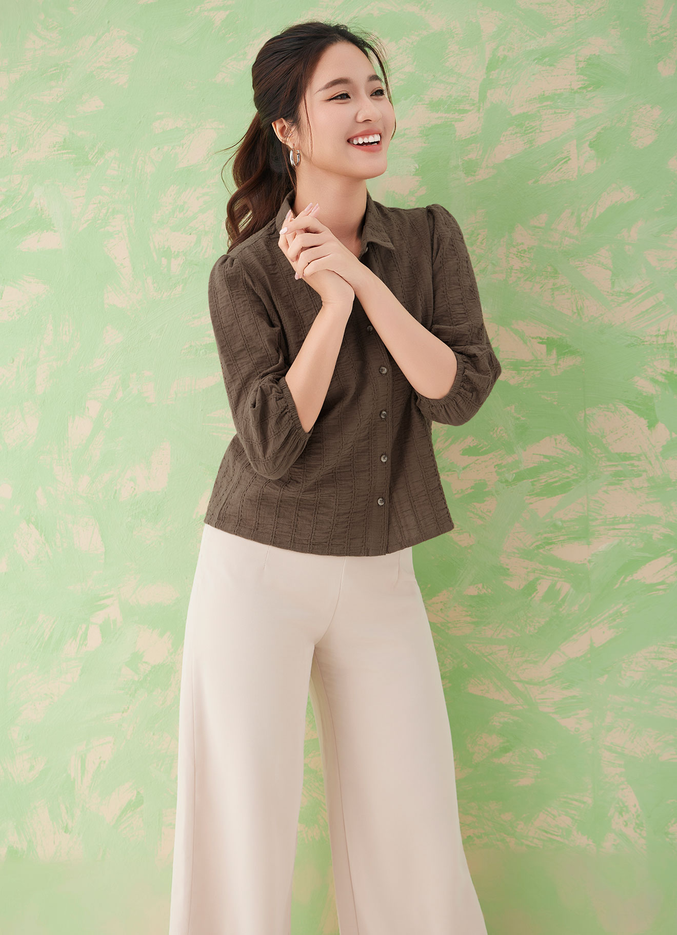 Teak  by Sleeve Blouse