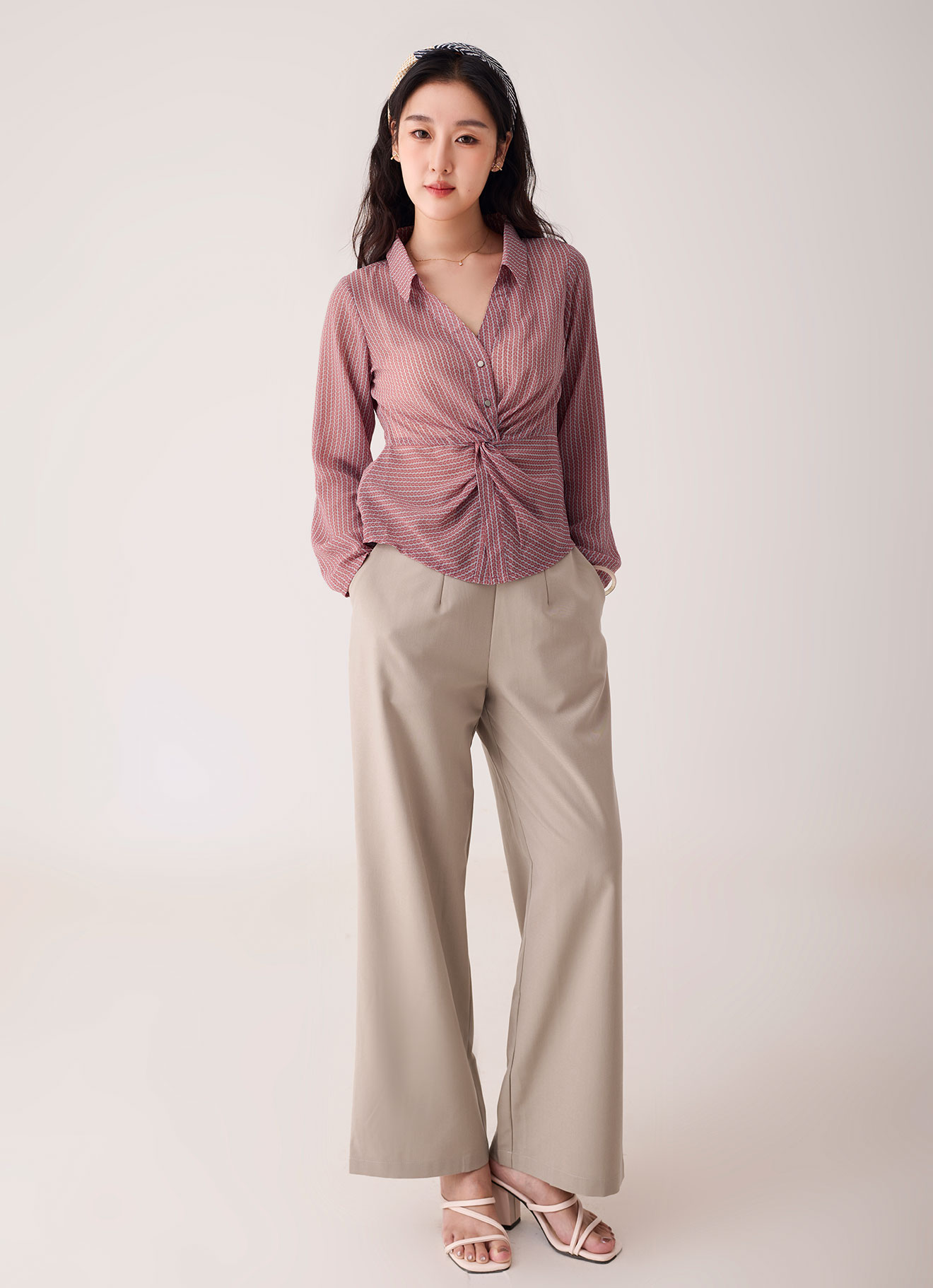 Terra-Cotta by LONG SLEEVE SHIRT WITH KNOT