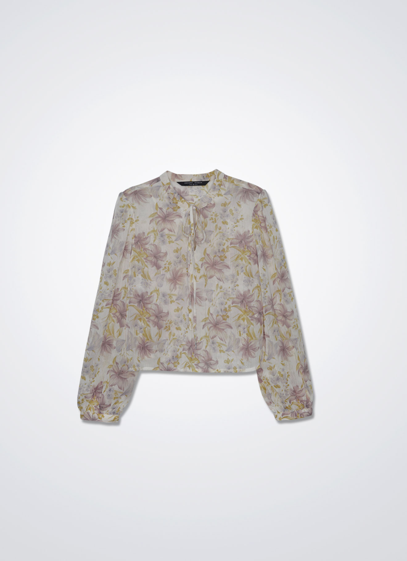 Twilight-Mauve by Long Sleeve Blouse