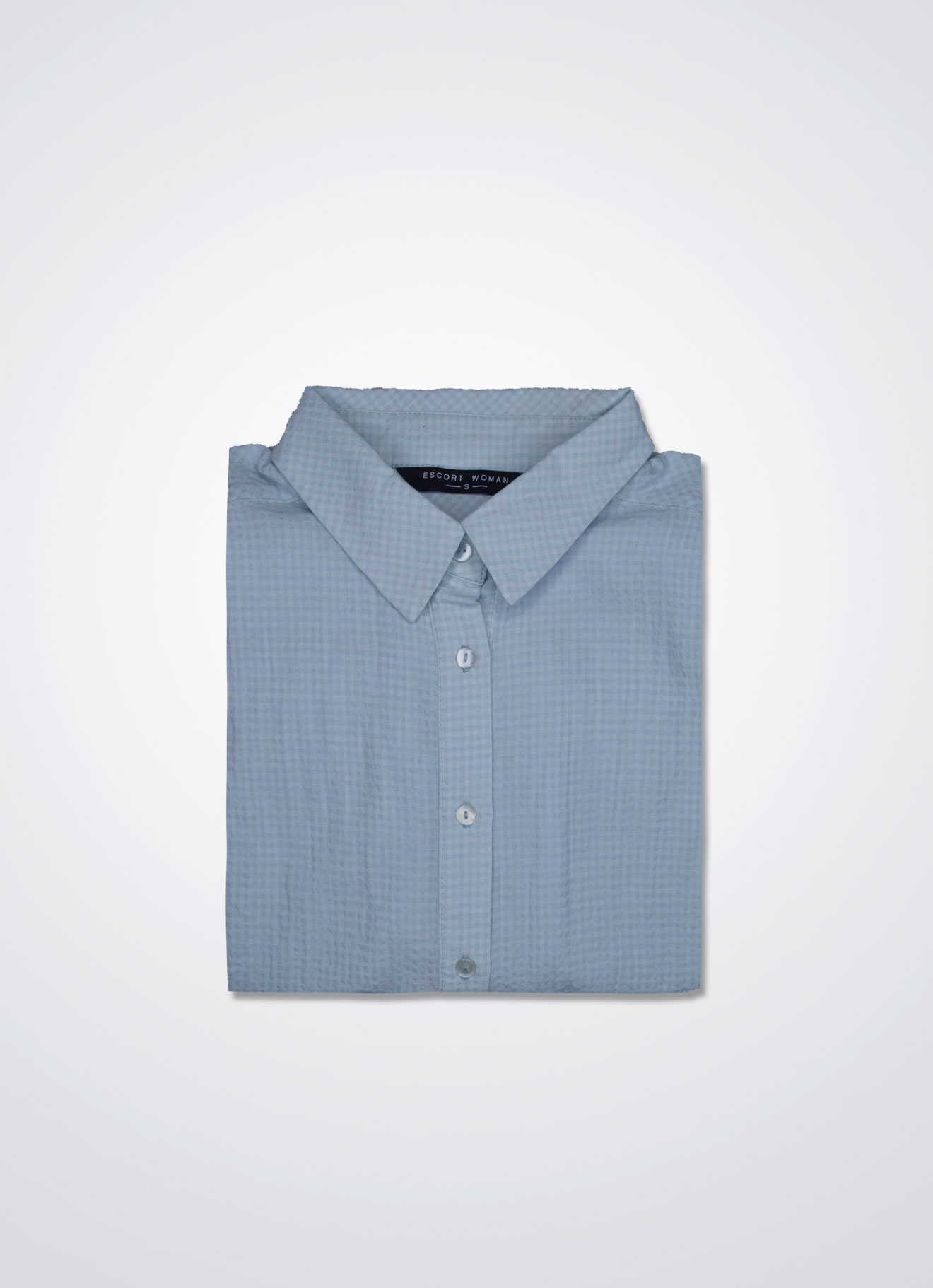 Wan-Blue by Shirt Collor Blouse