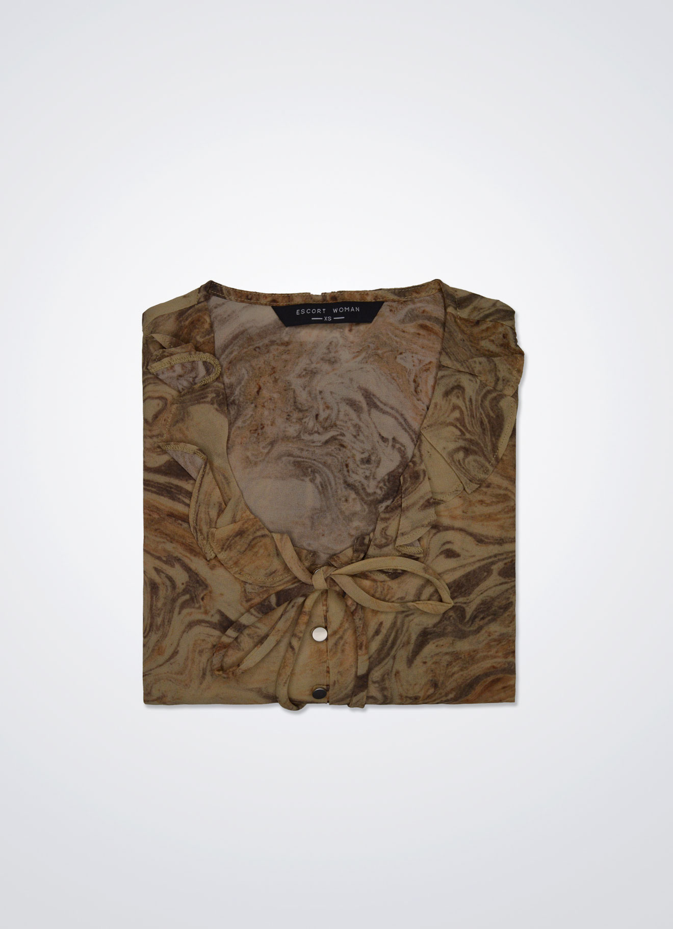Warm-Sand by Pleated Blouse